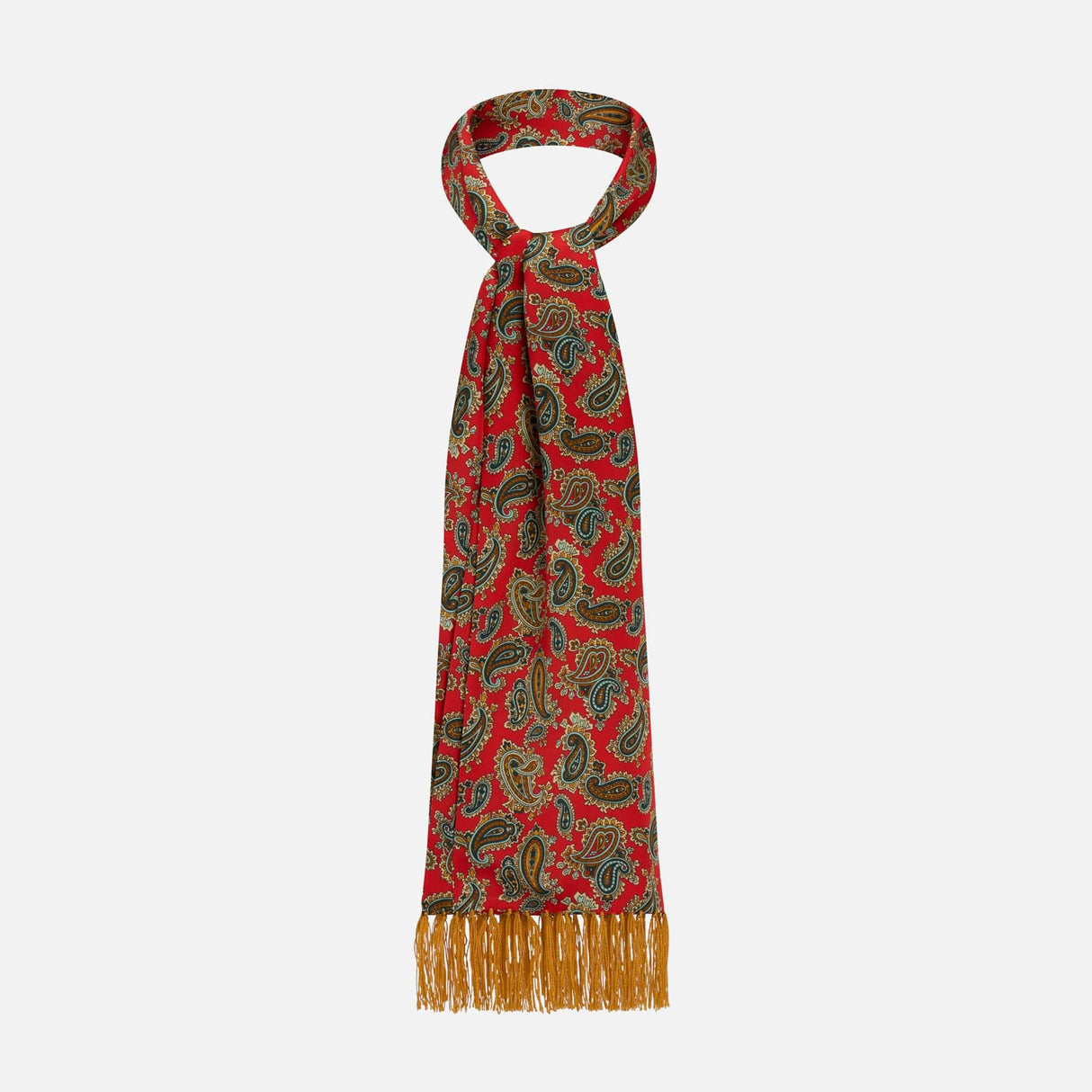 Tootal Silk Scarf Paisley Scooter Red