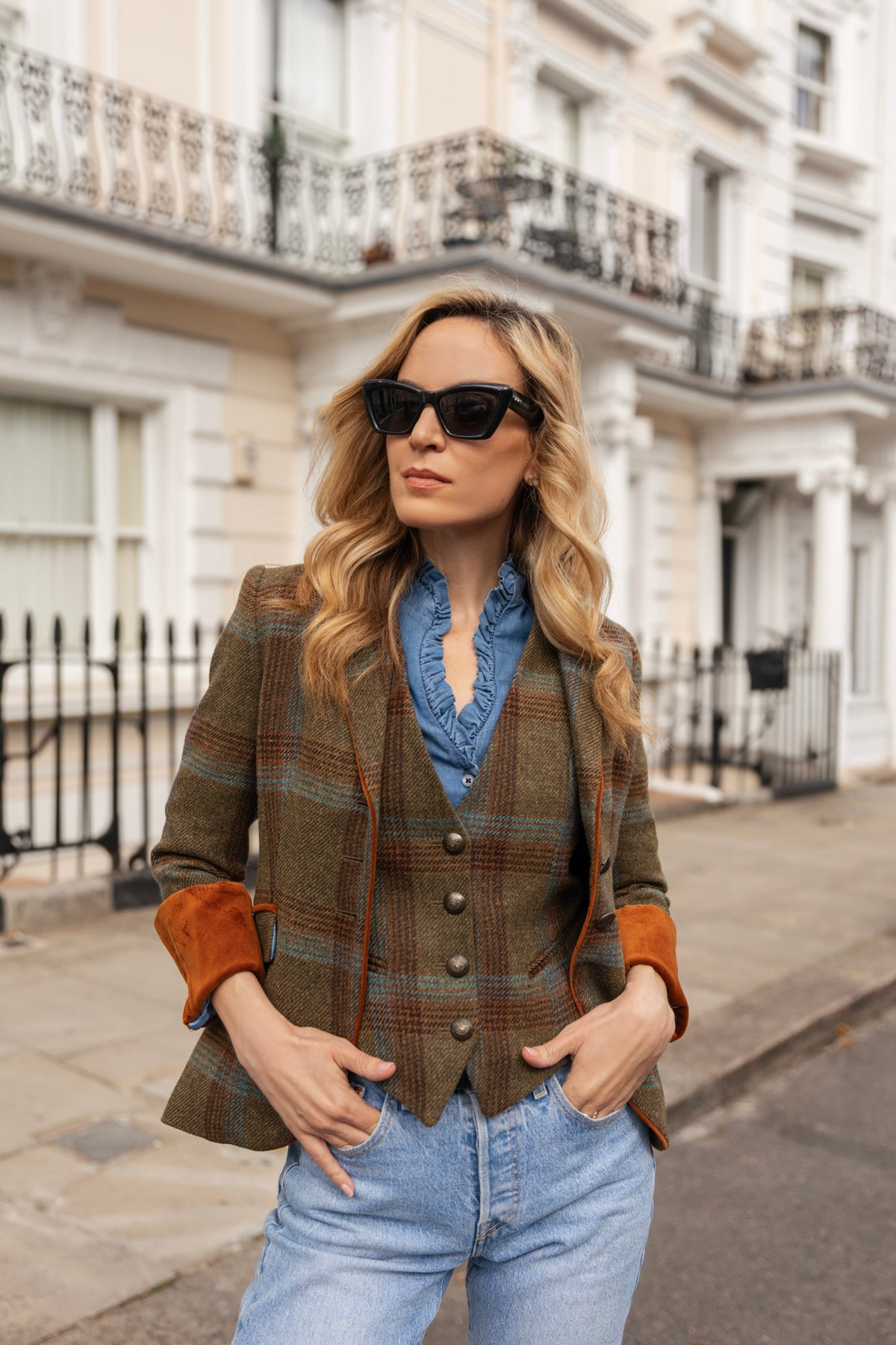 Melbury Sky Check & Toffee