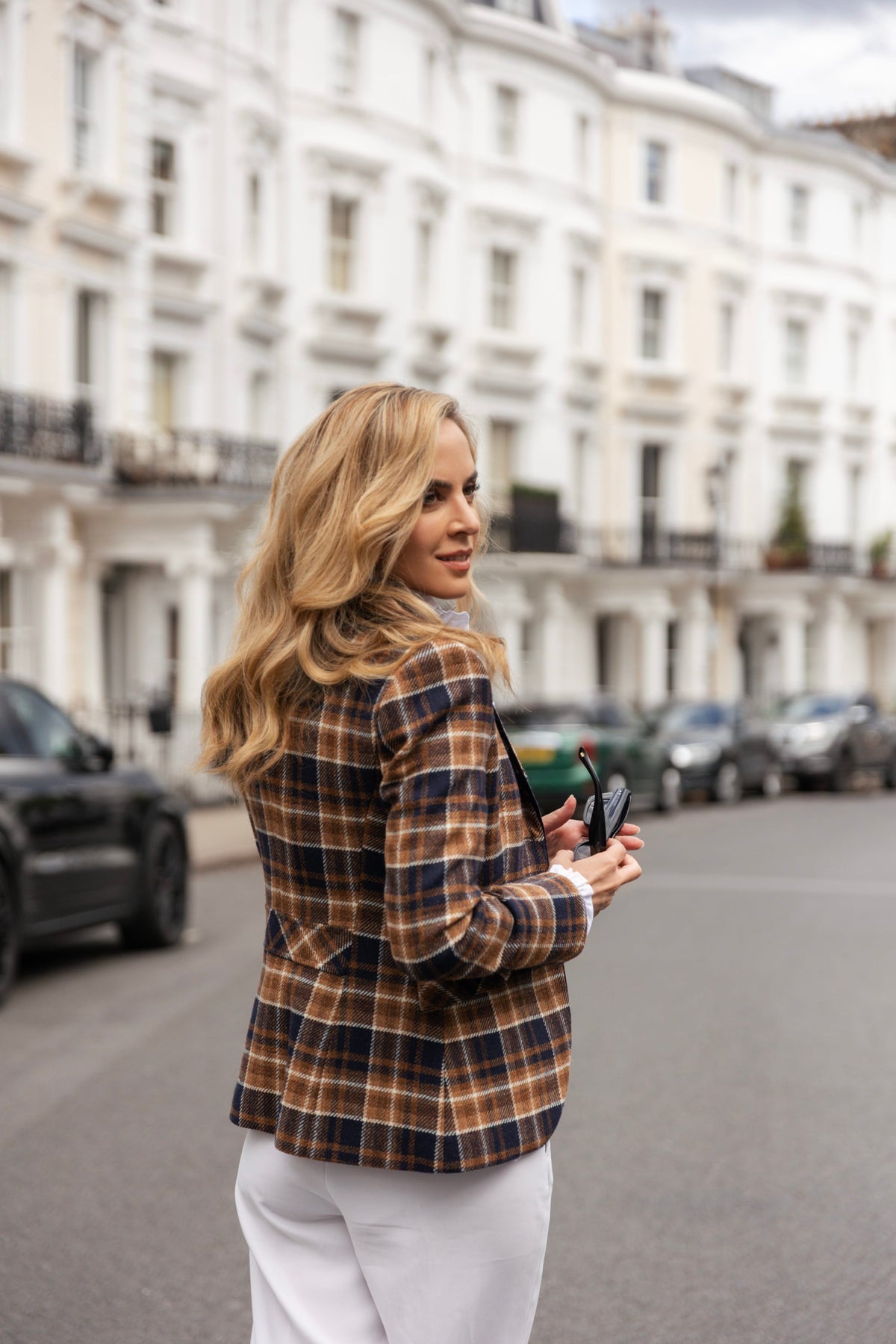 Melbury Camel & Navy Check
