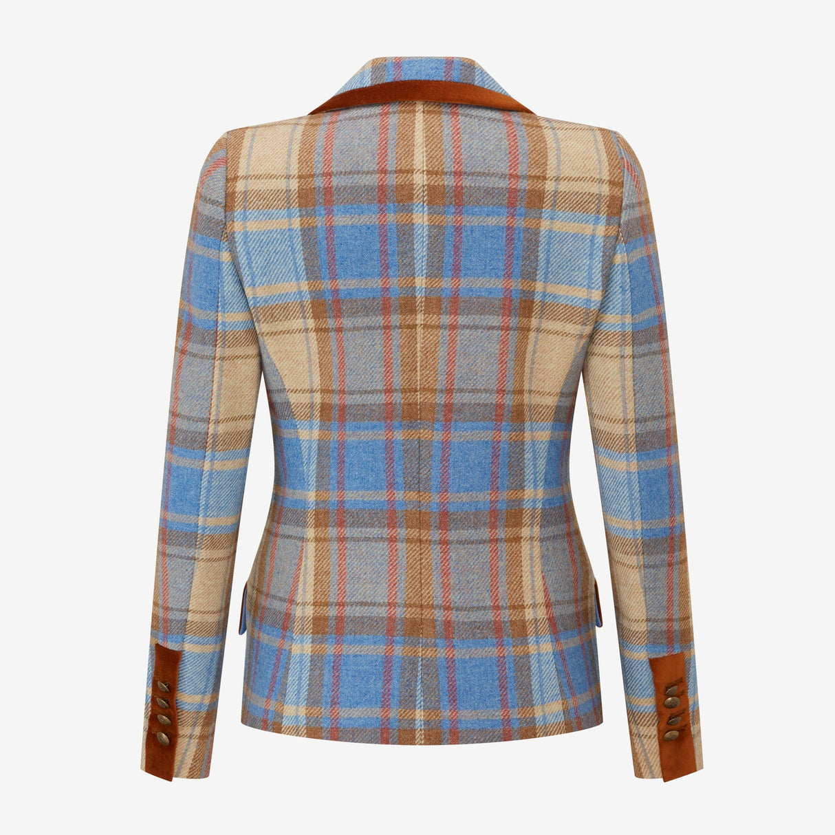 Aubrey Check Tweed Jacket – Blue and Cinnamon
