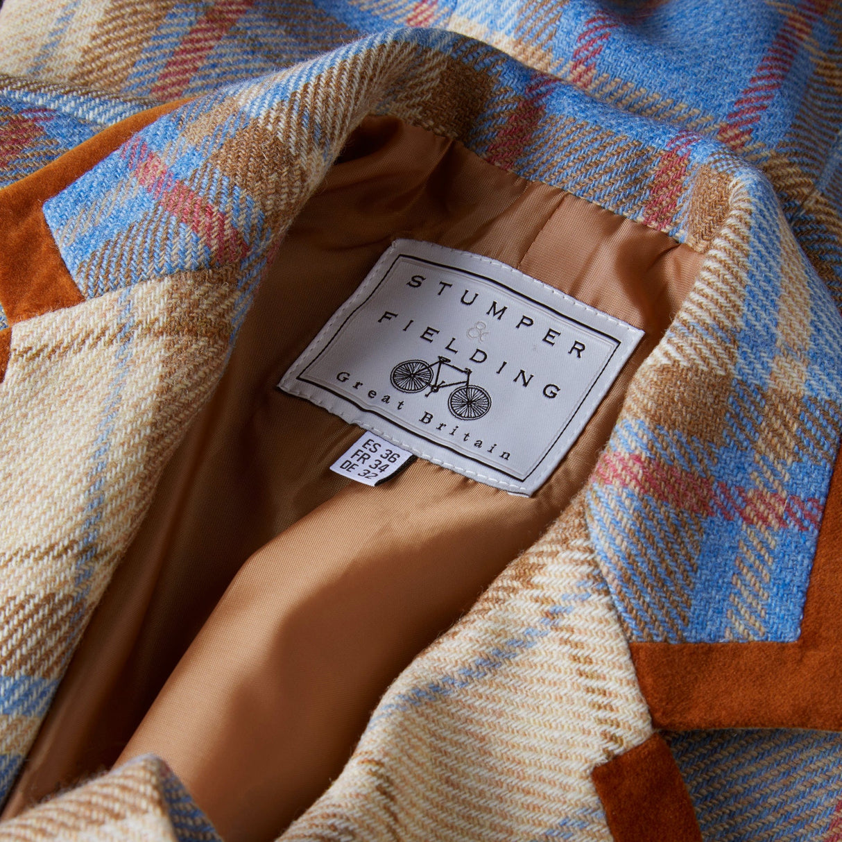 Aubrey Check Tweed Jacket – Blue and Cinnamon