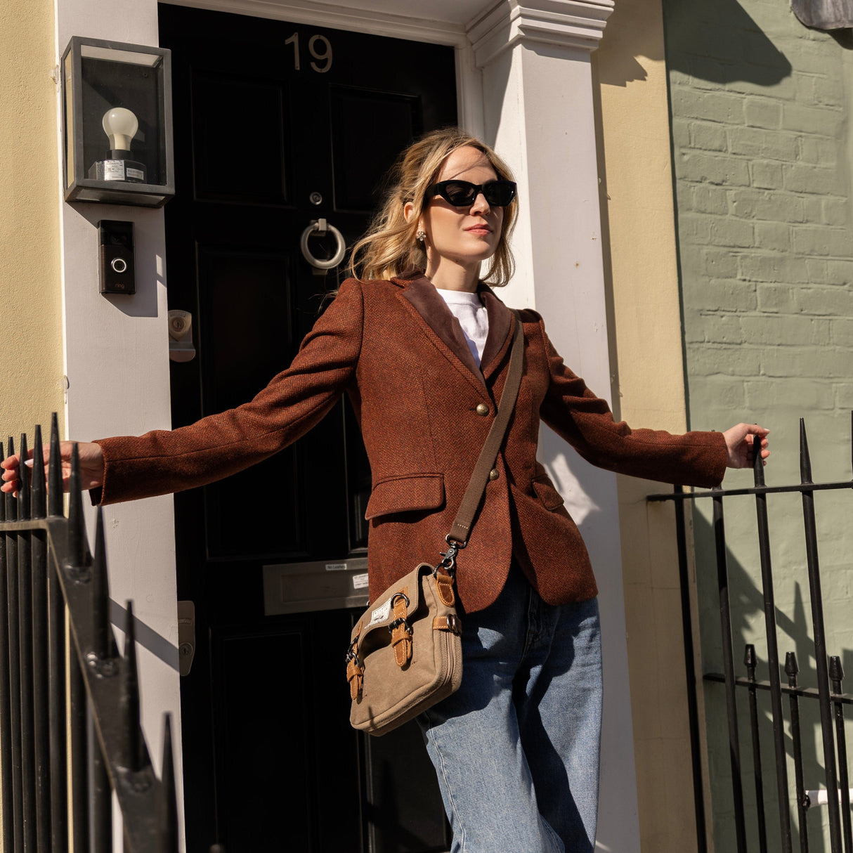 Heritage Canvas Brown Crossbody Bag - The Buckley