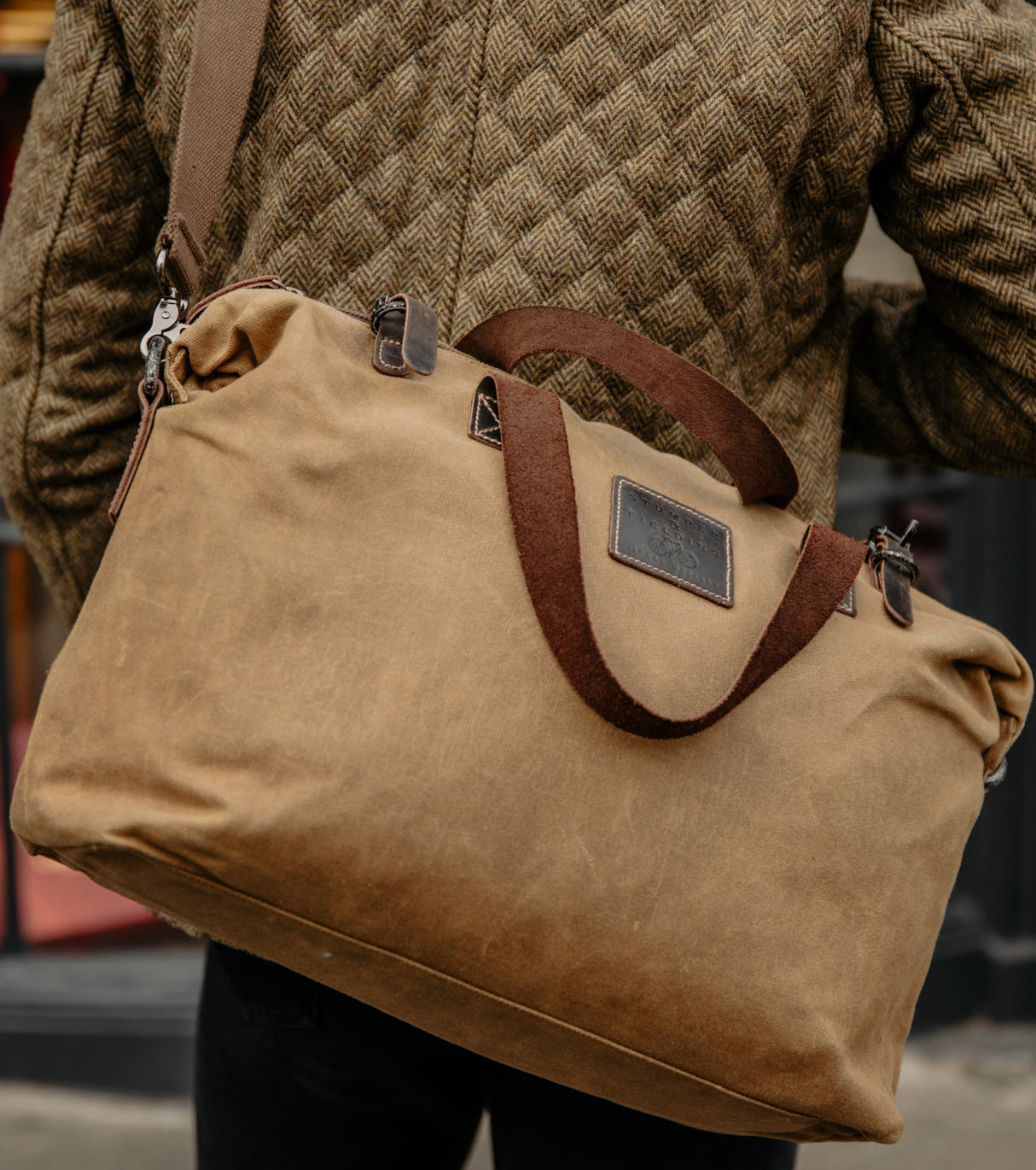 The Avondale - Wax Cotton Weekender Camel