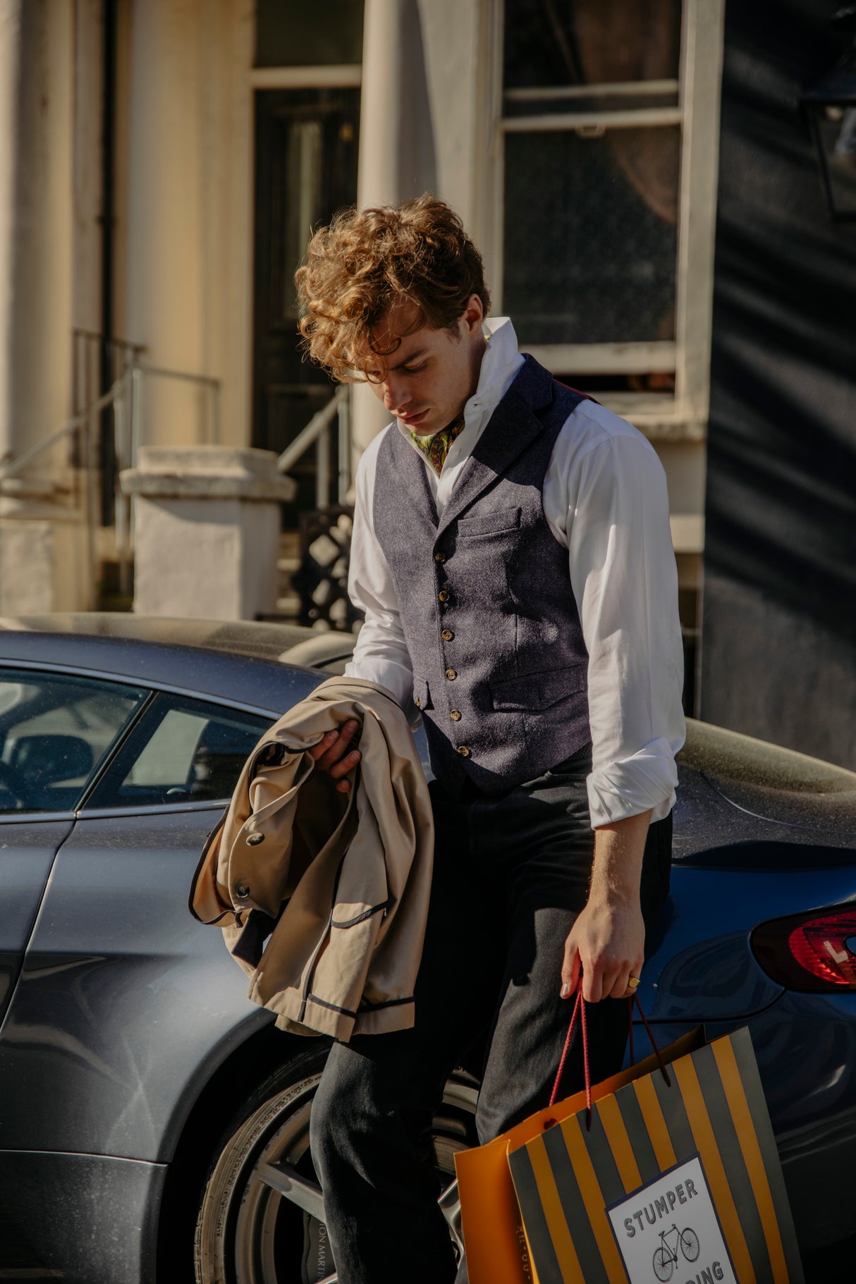 Plum Tweed Waistcoat - The Walham