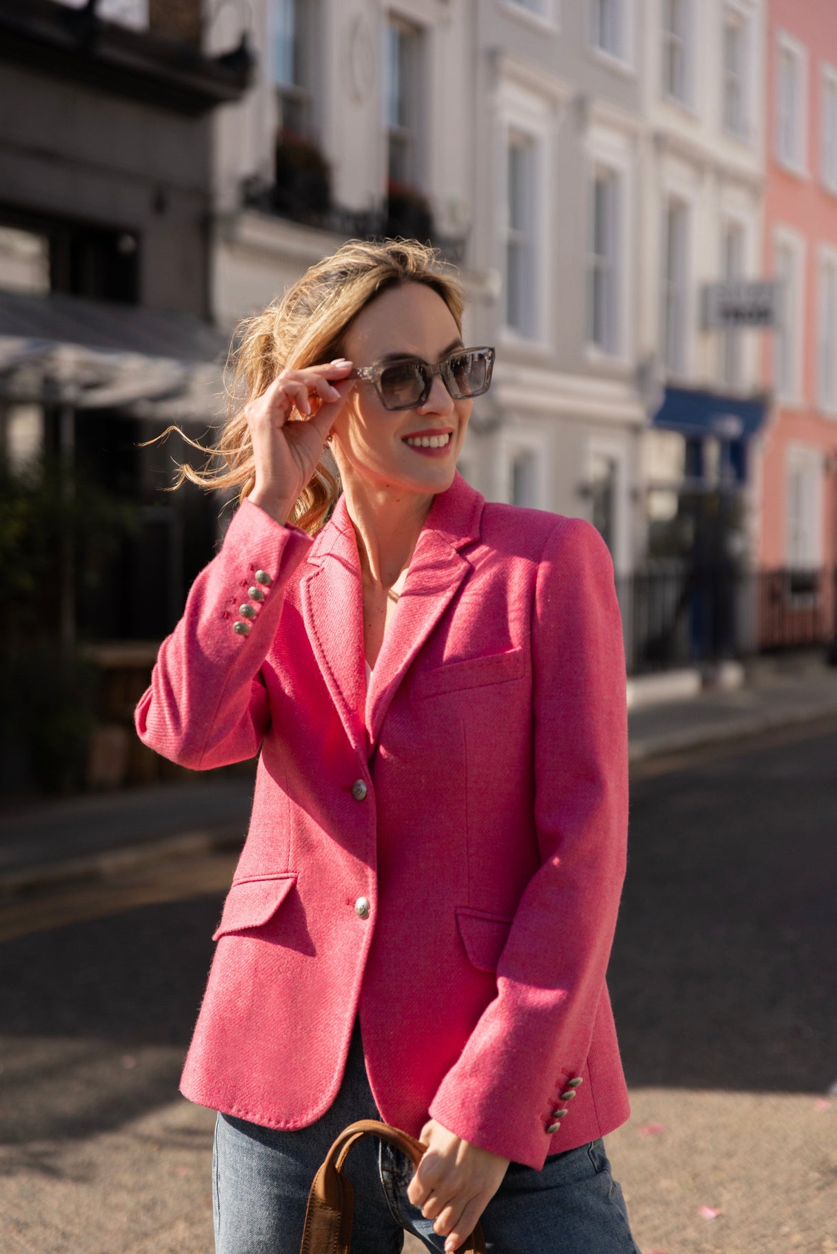 Chepstow Tweed Blazer - Fuchsia Rose