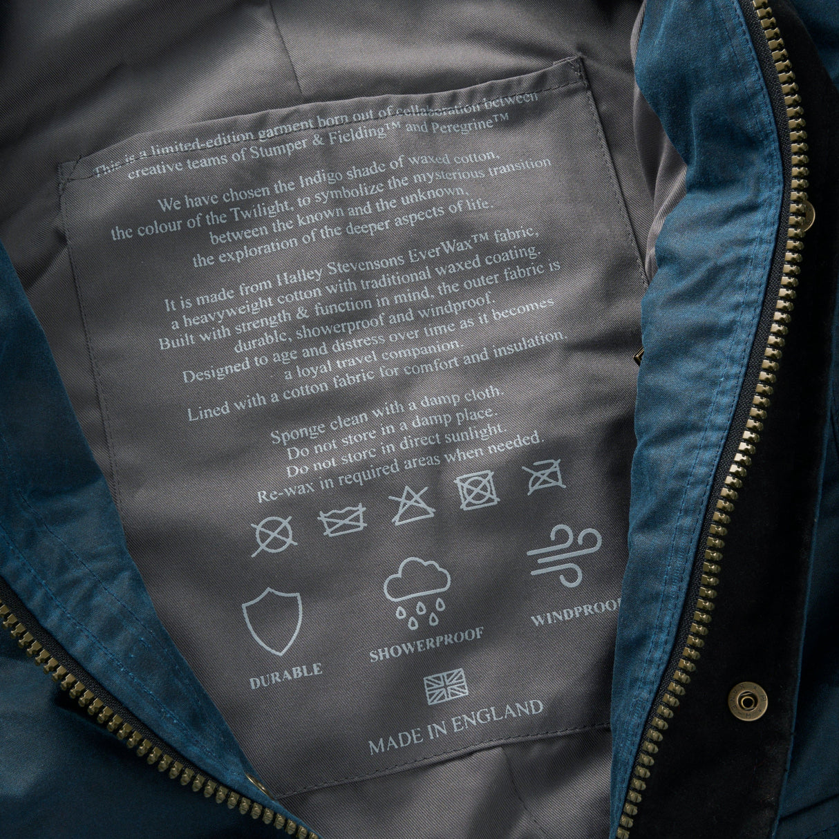 Bexley Waxed Cotton Jacket in Indigo Blue