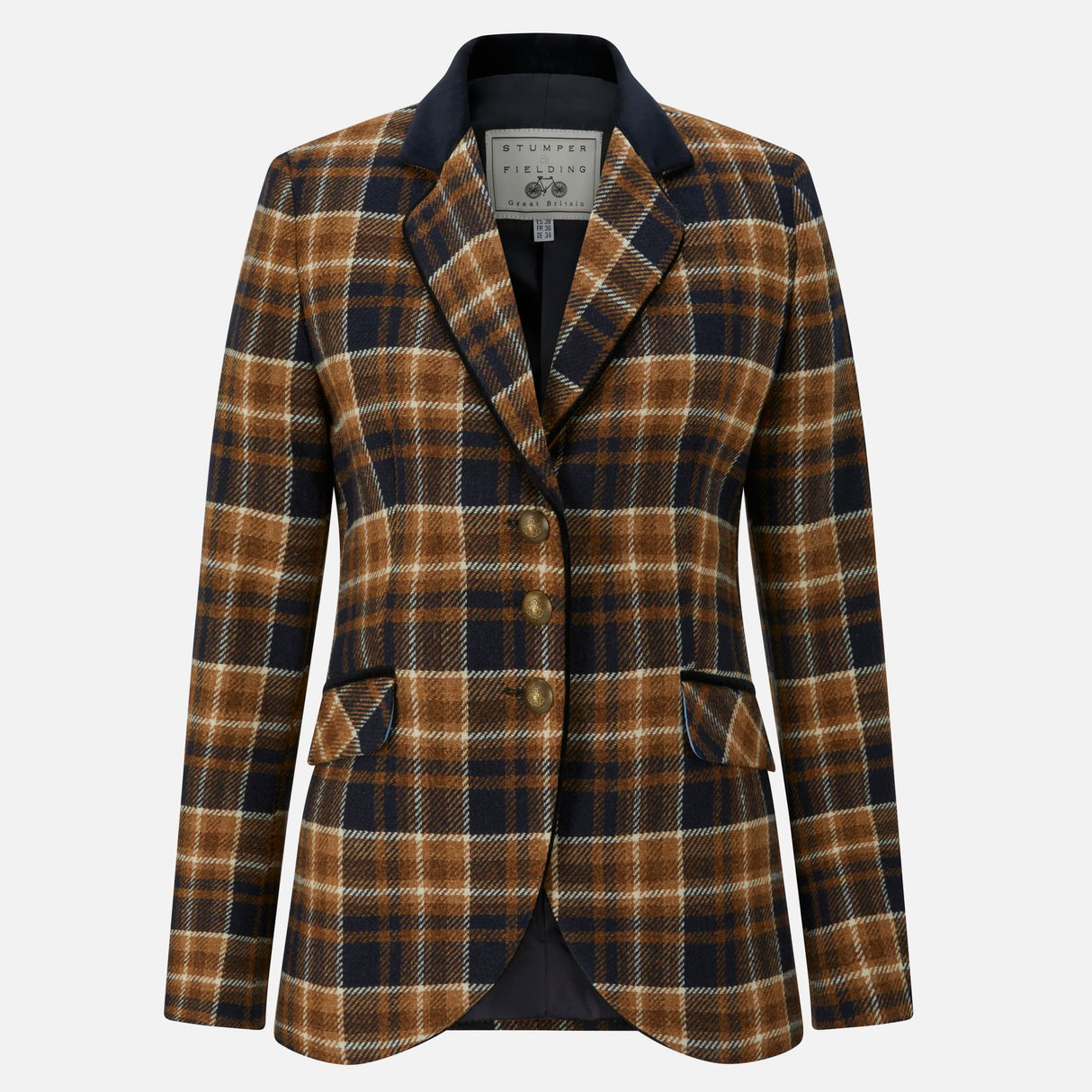 Melbury Camel & Navy Check