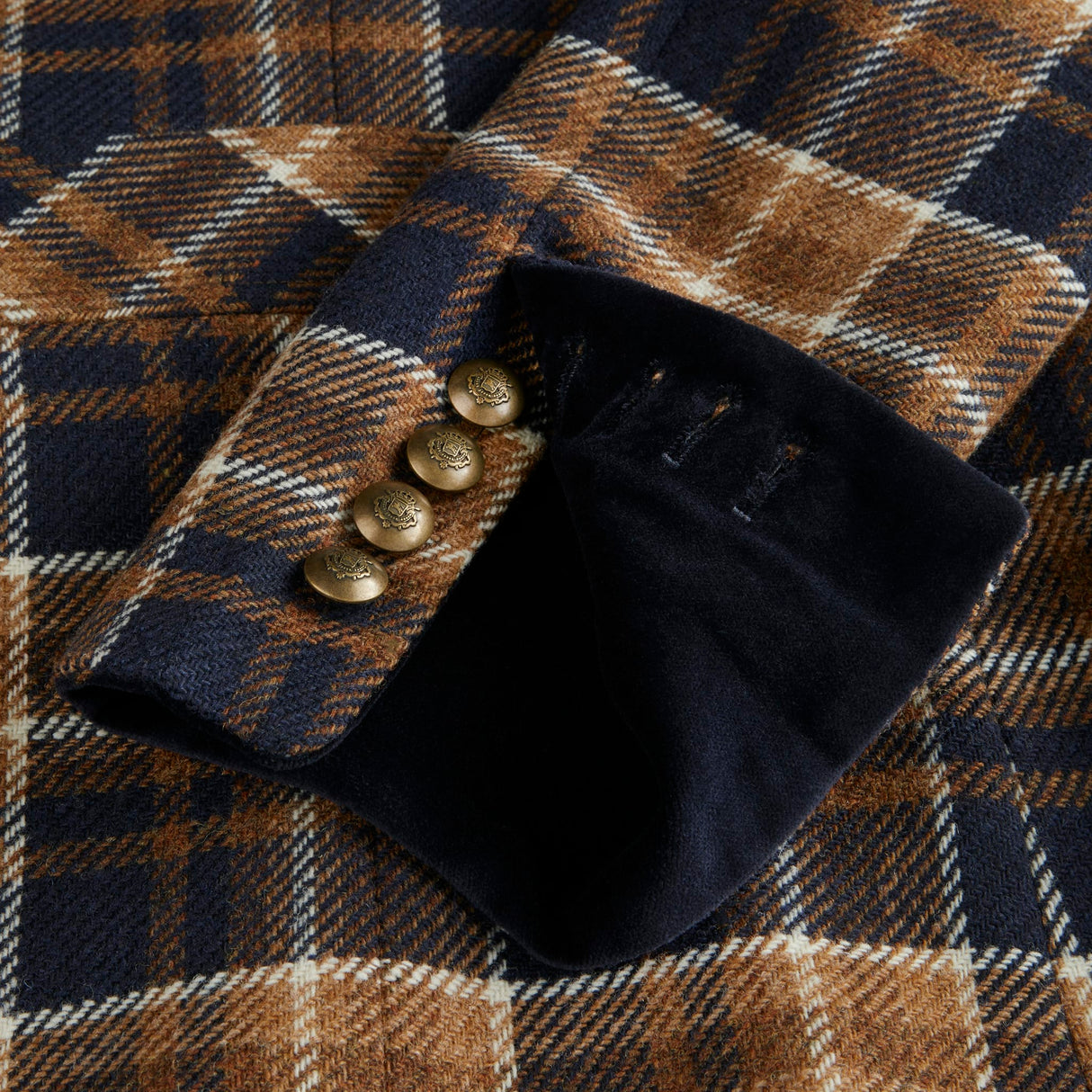 Melbury Camel & Navy Check