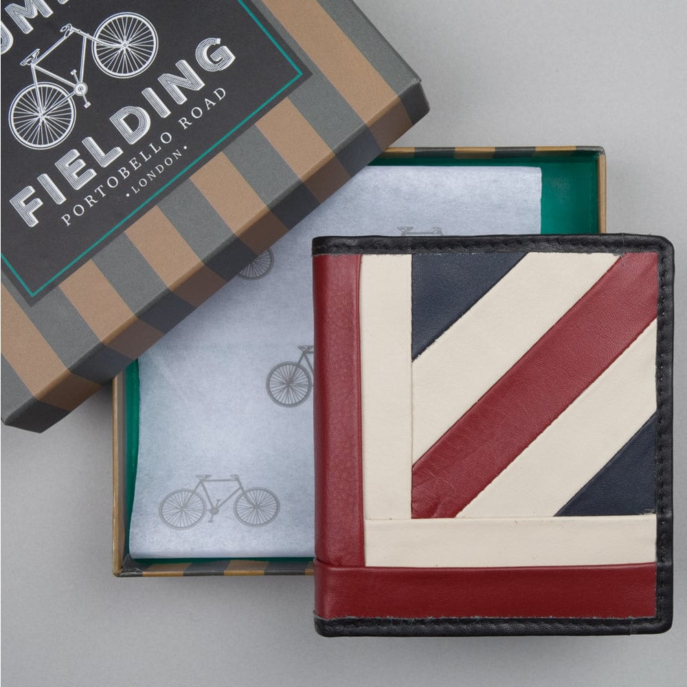Stumper & Fielding Leather Wallet Stitched Union Jack