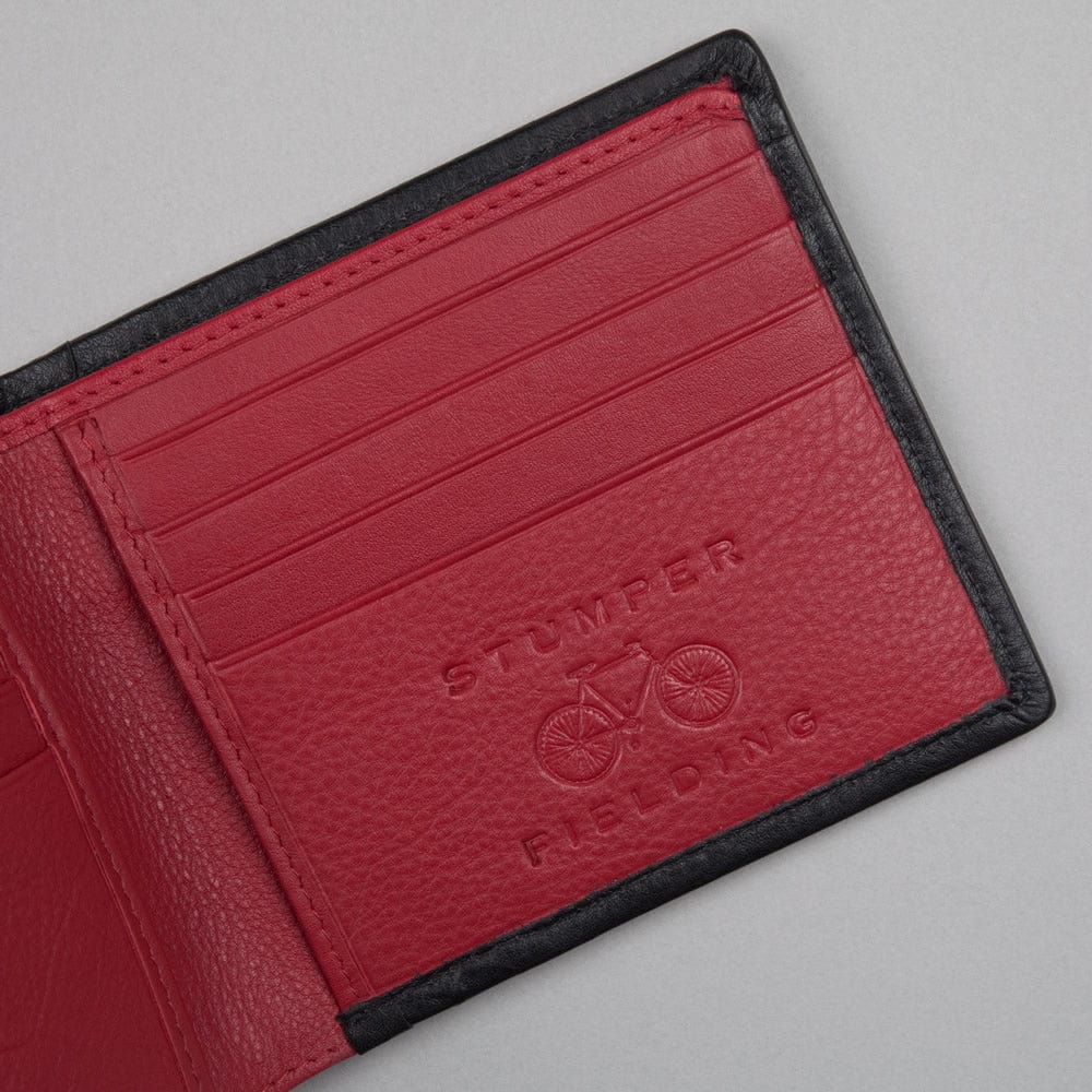 Stumper & Fielding Leather Wallet Stitched Union Jack in Cotton Panel