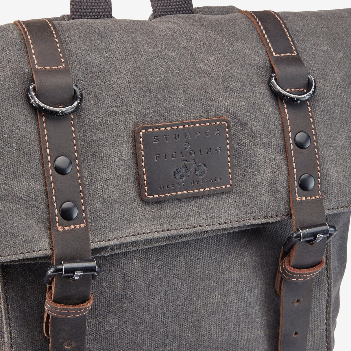 The Borden Plus – 15" Laptop Backpack in Grey Waxed Cotton