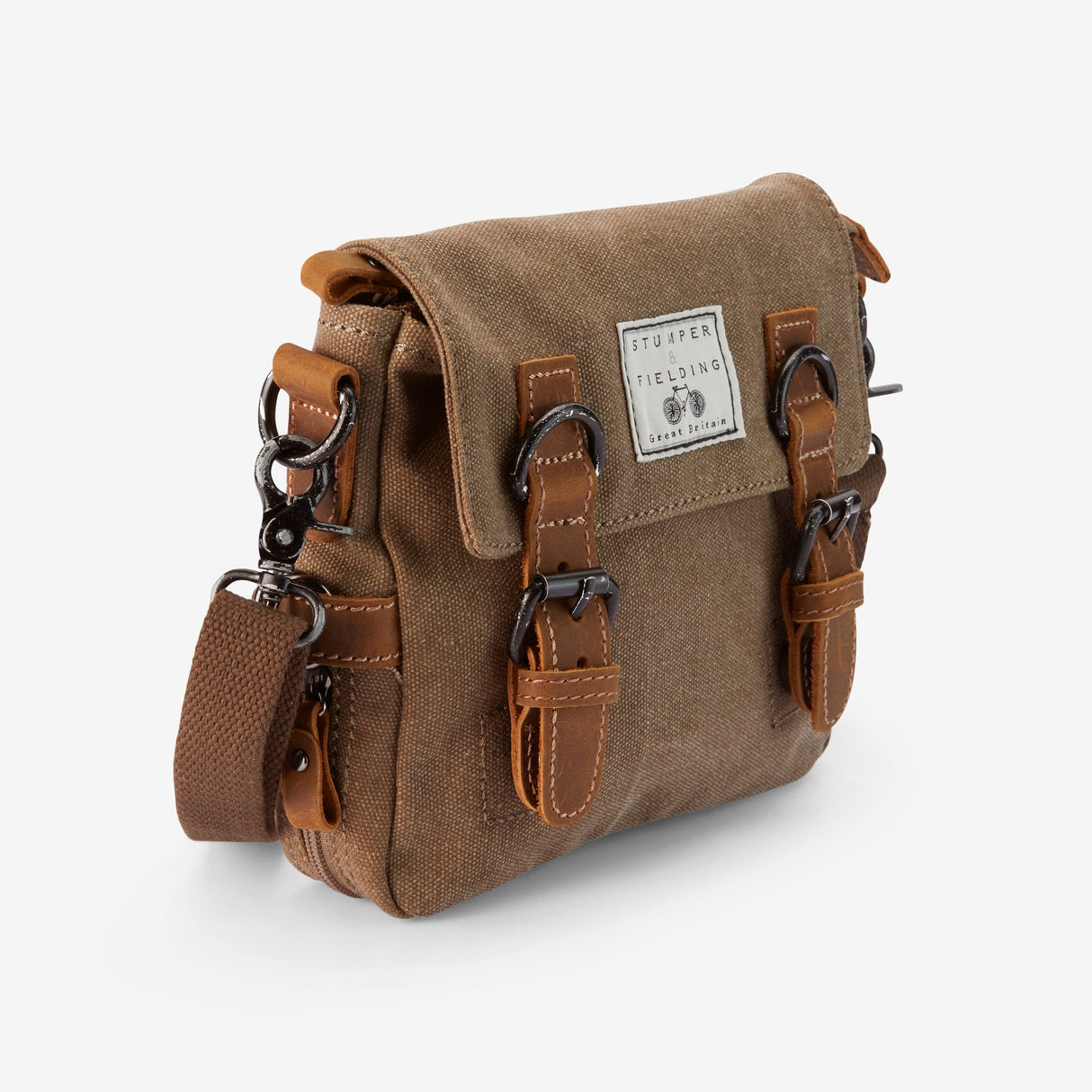 Heritage Canvas Brown Crossbody Bag - The Buckley