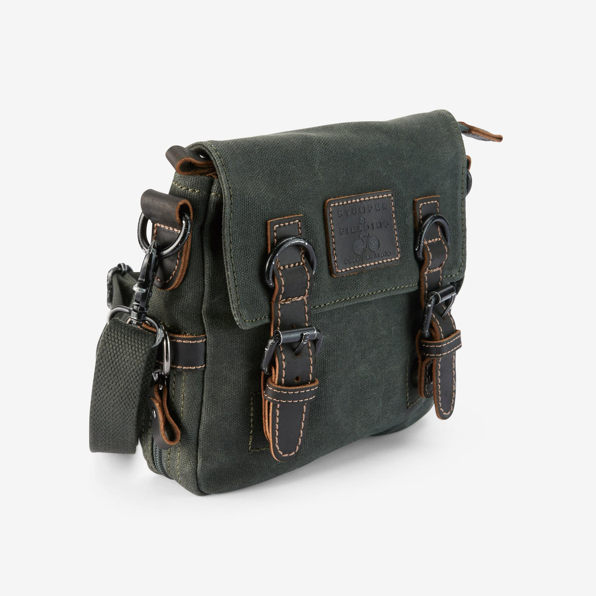 Heritage Canvas Green Crossbody Bag - The Buckley