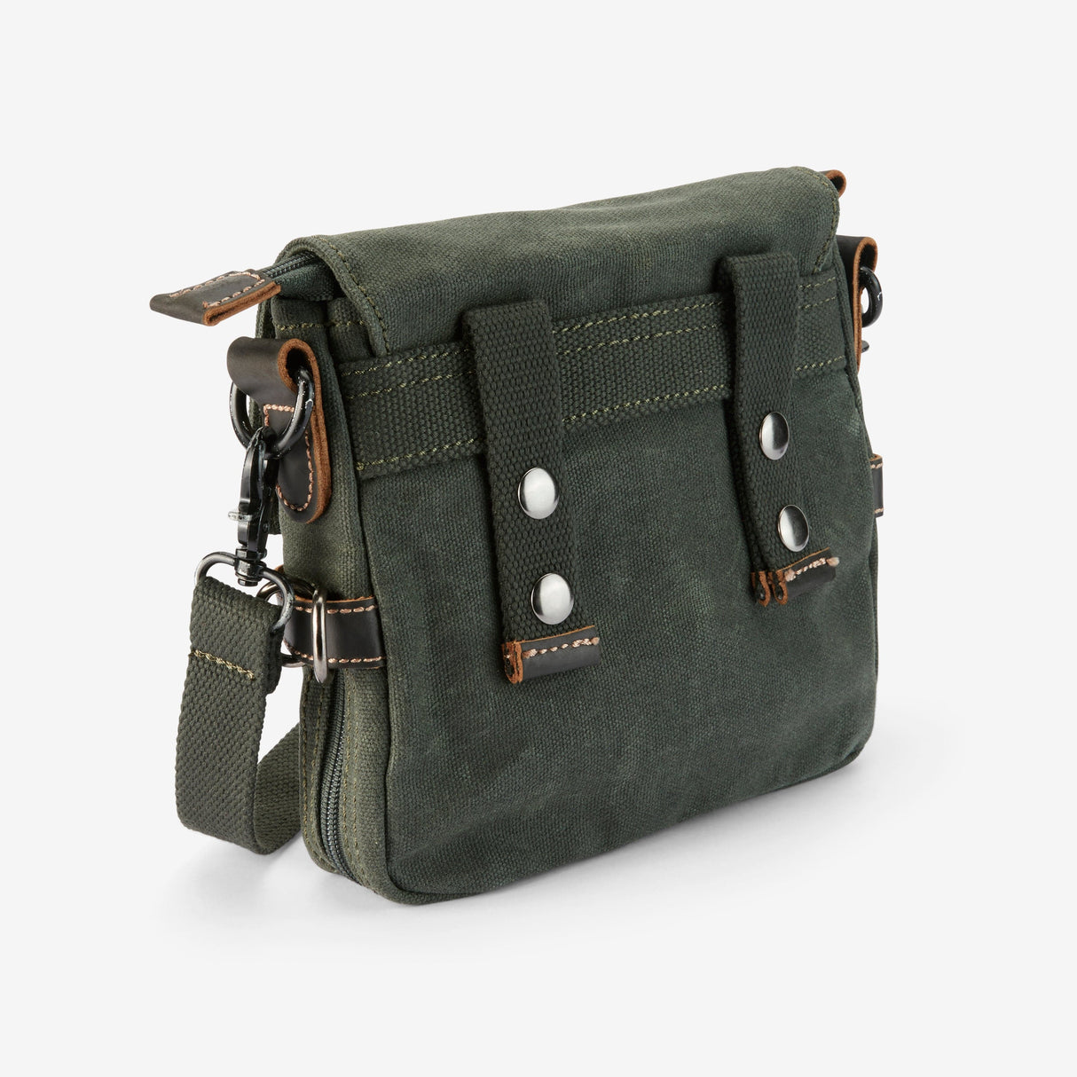 Heritage Canvas Green Crossbody Bag - The Buckley
