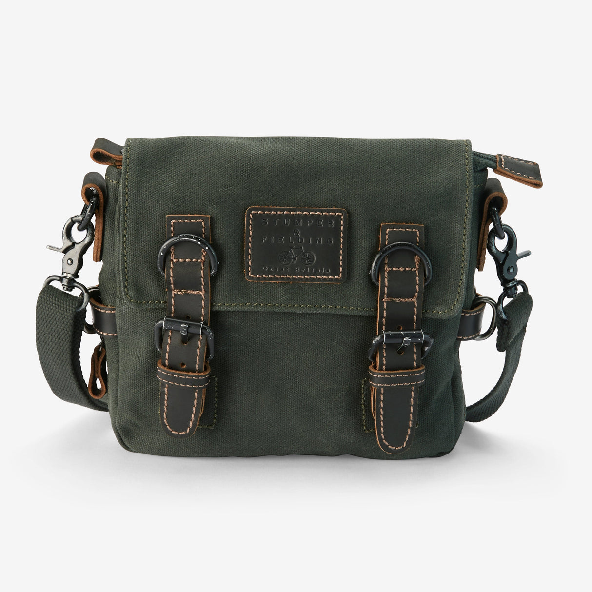 Heritage Canvas Green Crossbody Bag - The Buckley