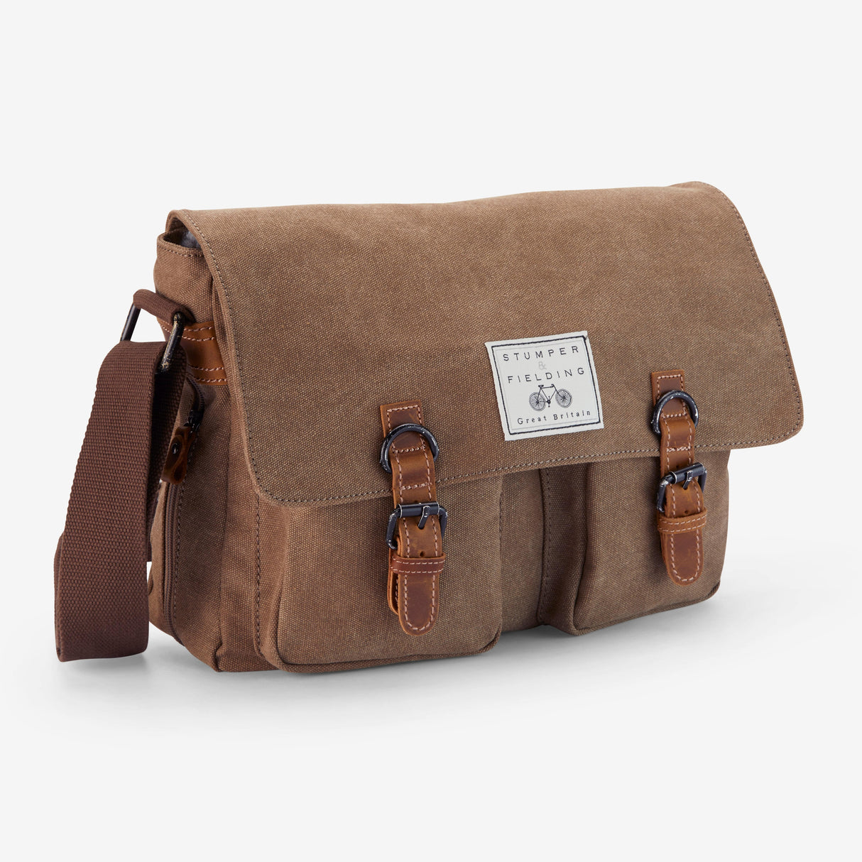 Heritage Canvas Brown Messenger Bag - The Cranbourne