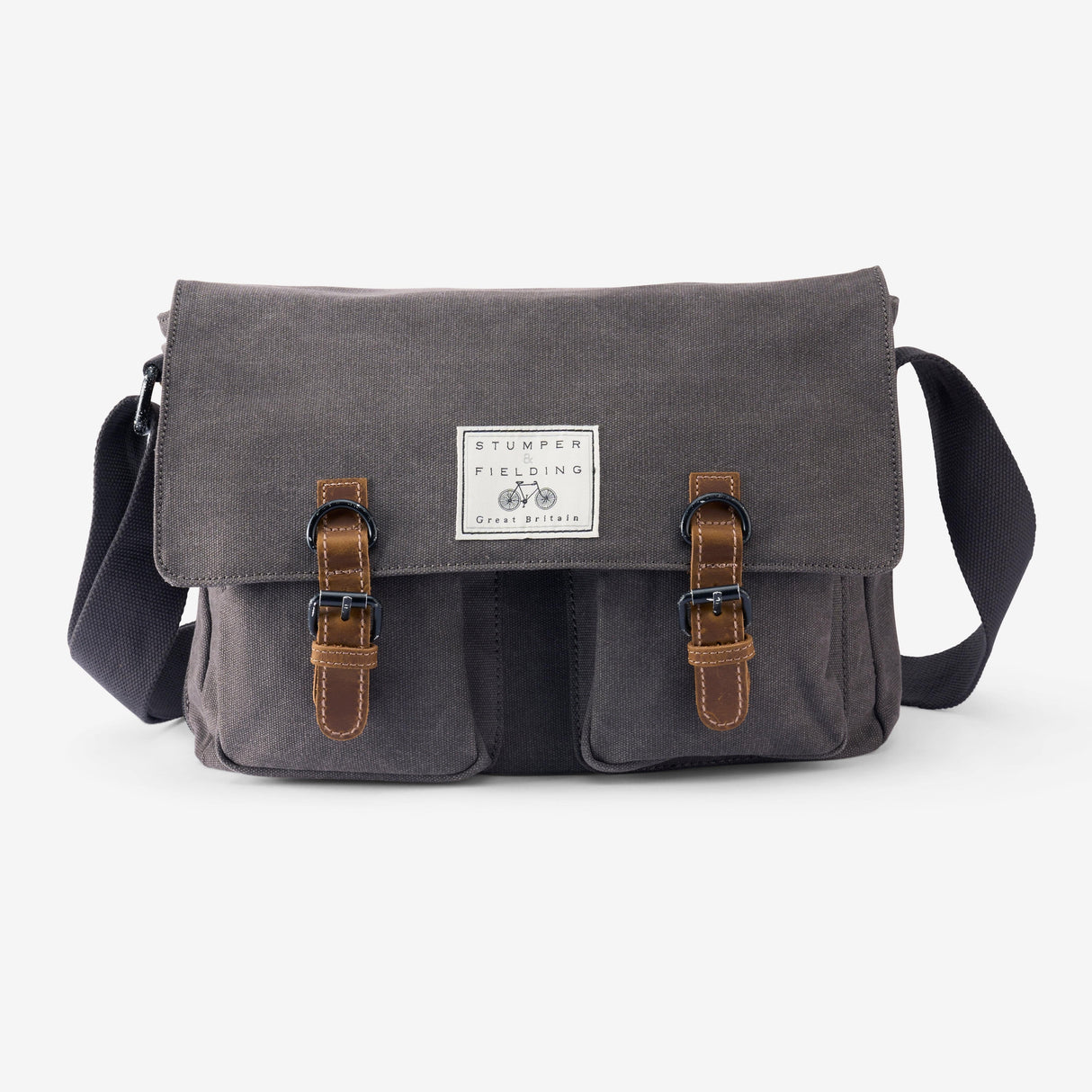 Heritage Canvas Grey Messenger Bag - The Cranbourne