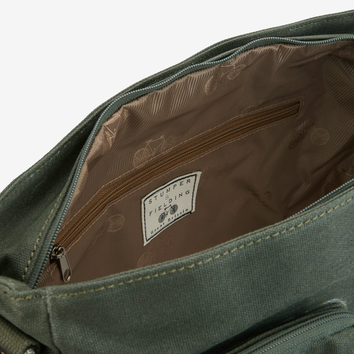 Heritage Canvas Green Messenger Bag - The Cranbourne