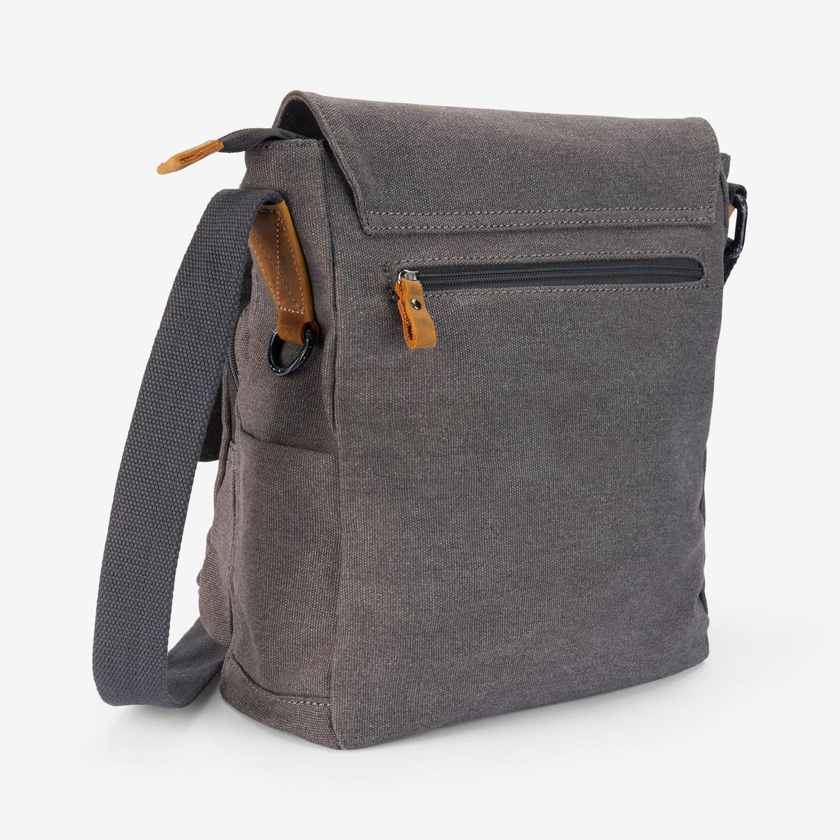 Heritage Canvas Grey Messenger Bag - The Loxley