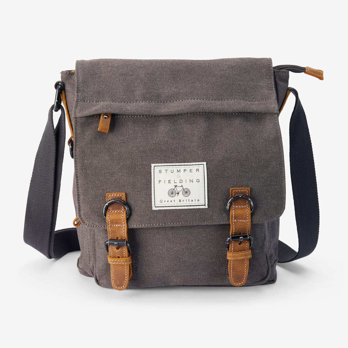Heritage Canvas Grey Messenger Bag - The Loxley