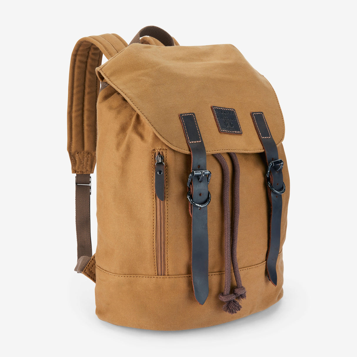 Waxed Cotton Brown 15'' Laptop Backpack - The Fleet