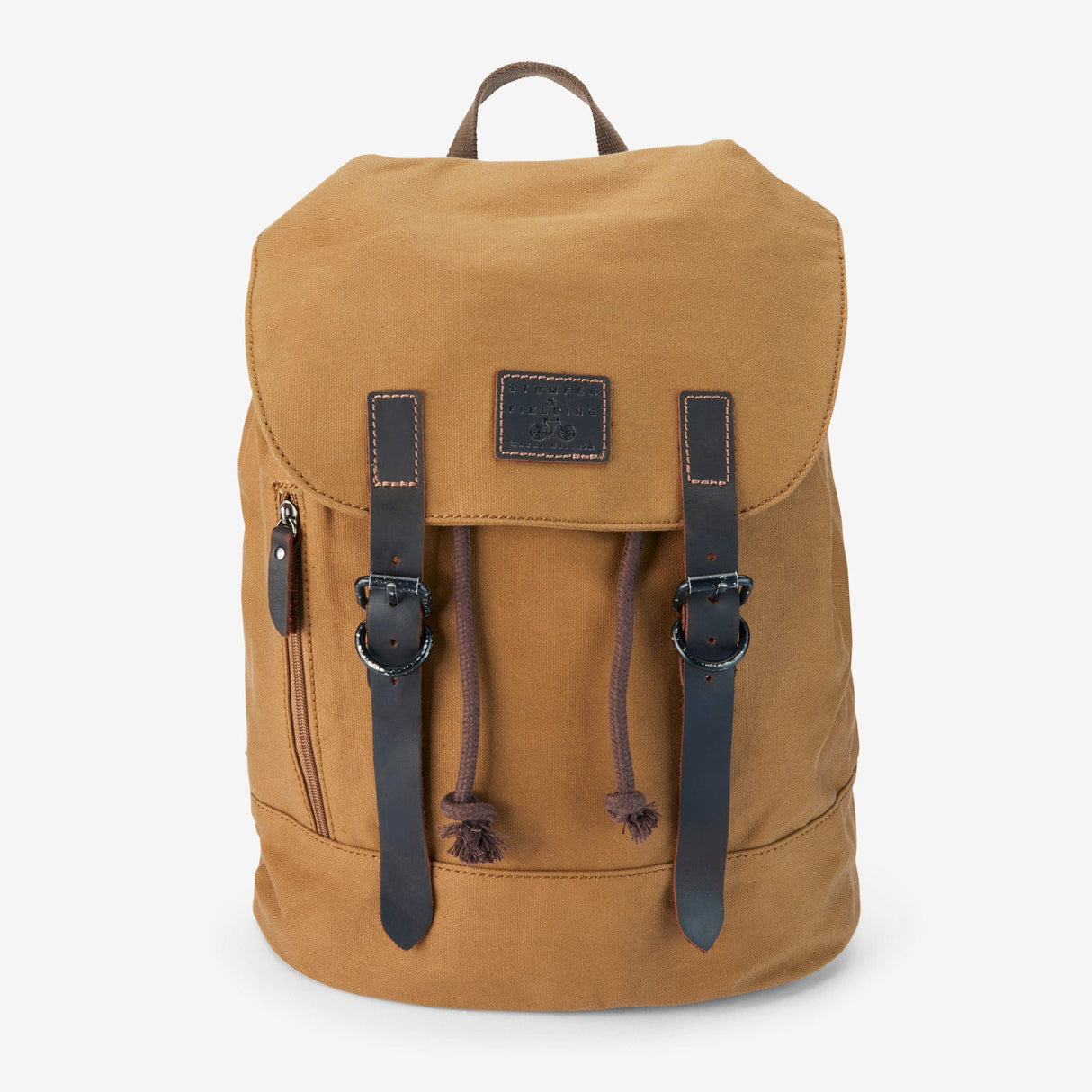 Waxed Cotton Brown 15'' Laptop Backpack - The Fleet