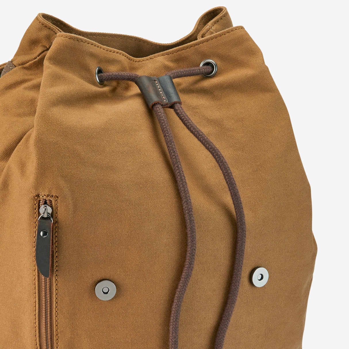 Waxed Cotton Brown 15'' Laptop Backpack - The Fleet