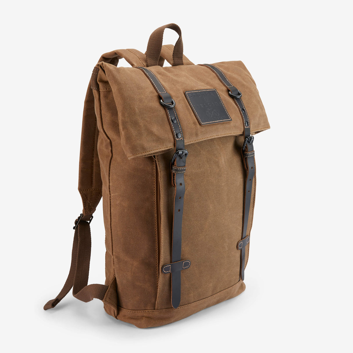 The Borden Plus – 15" Laptop Backpack in Camel Waxed Cotton