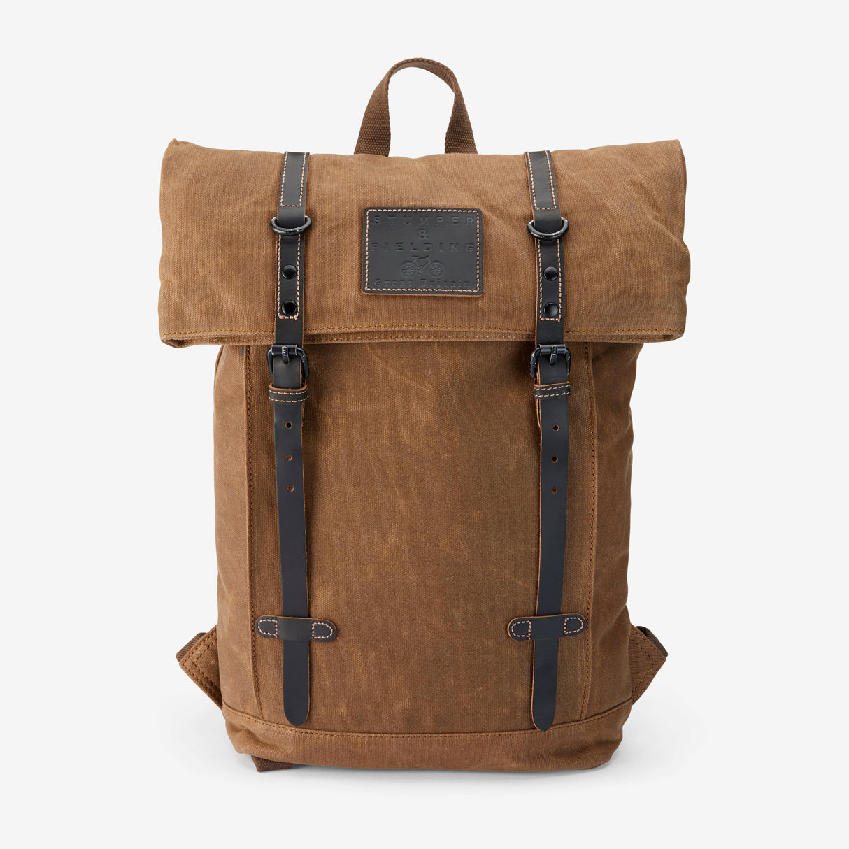 The Borden Plus – 15" Laptop Backpack in Camel Waxed Cotton