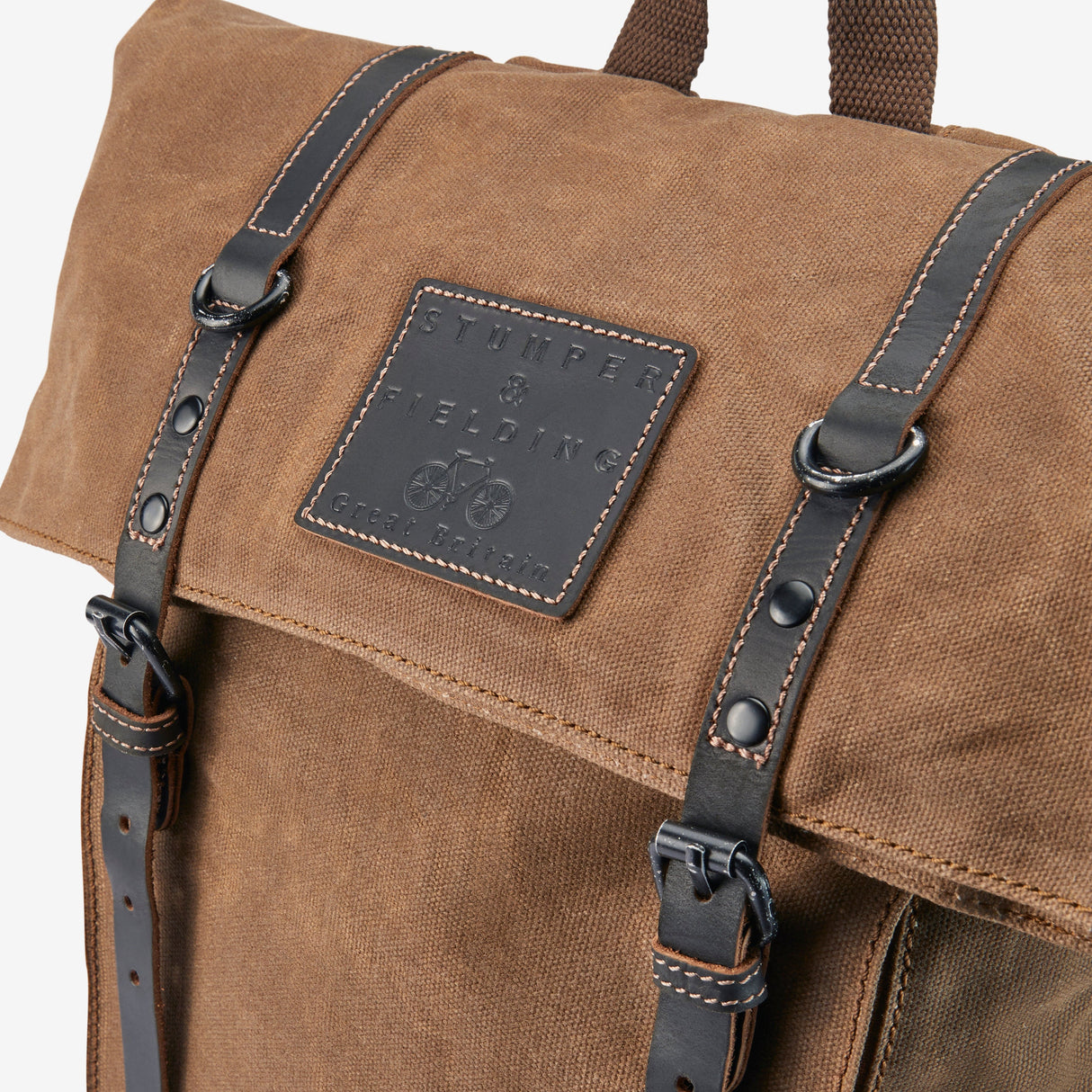The Borden Plus – 15" Laptop Backpack in Camel Waxed Cotton