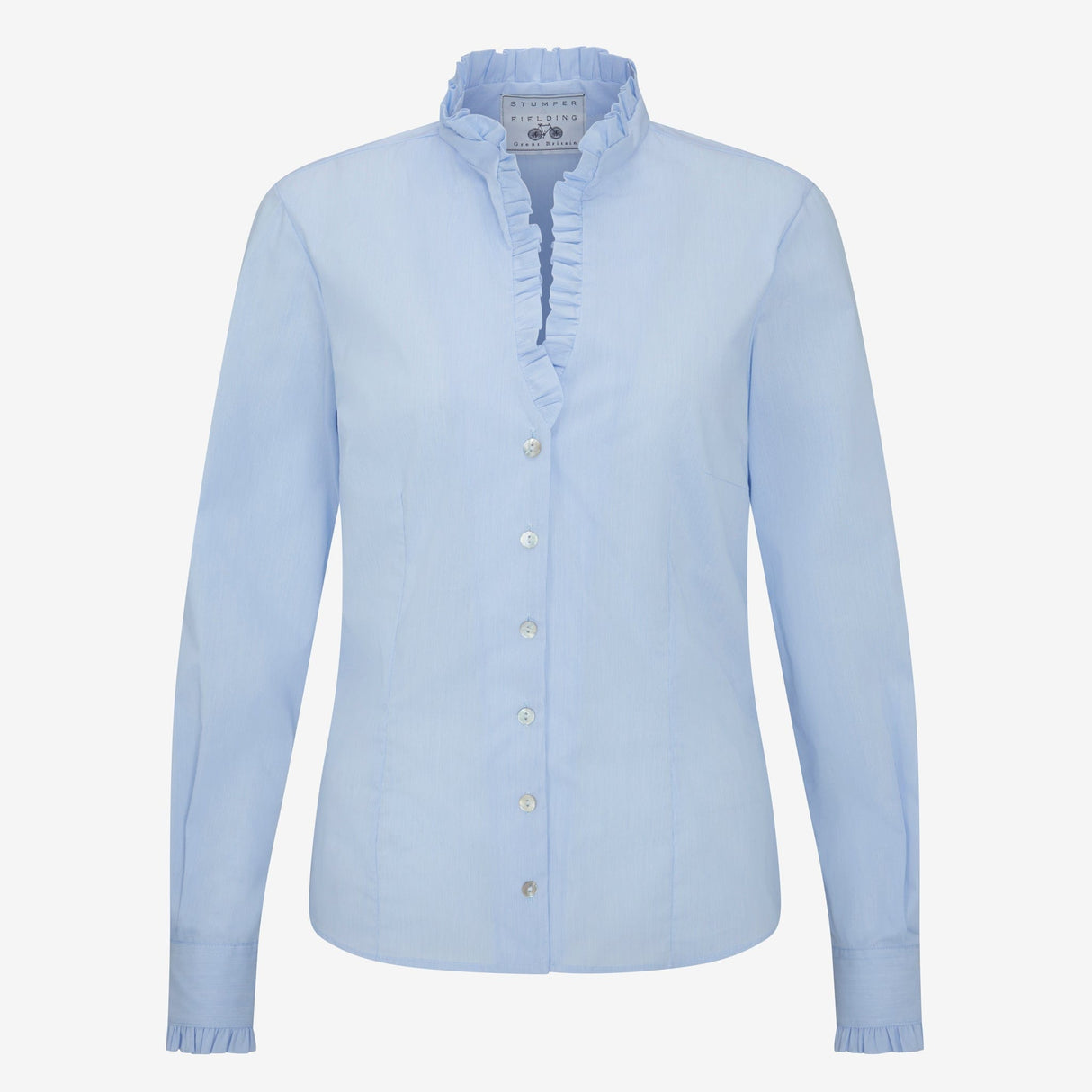 Lancaster Ruffle Shirt - Light Blue