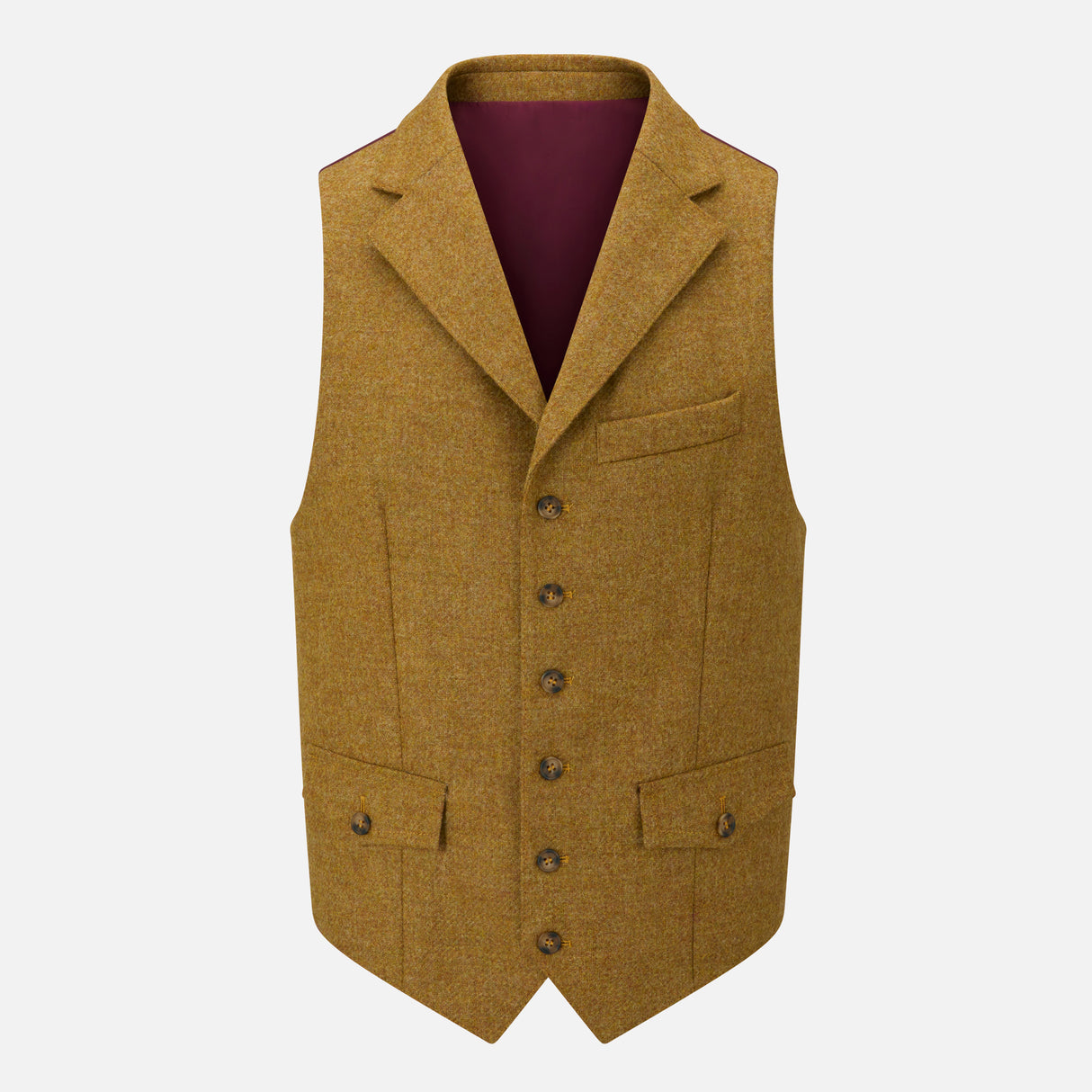 Mustard Tweed Waistcoat - The Walham