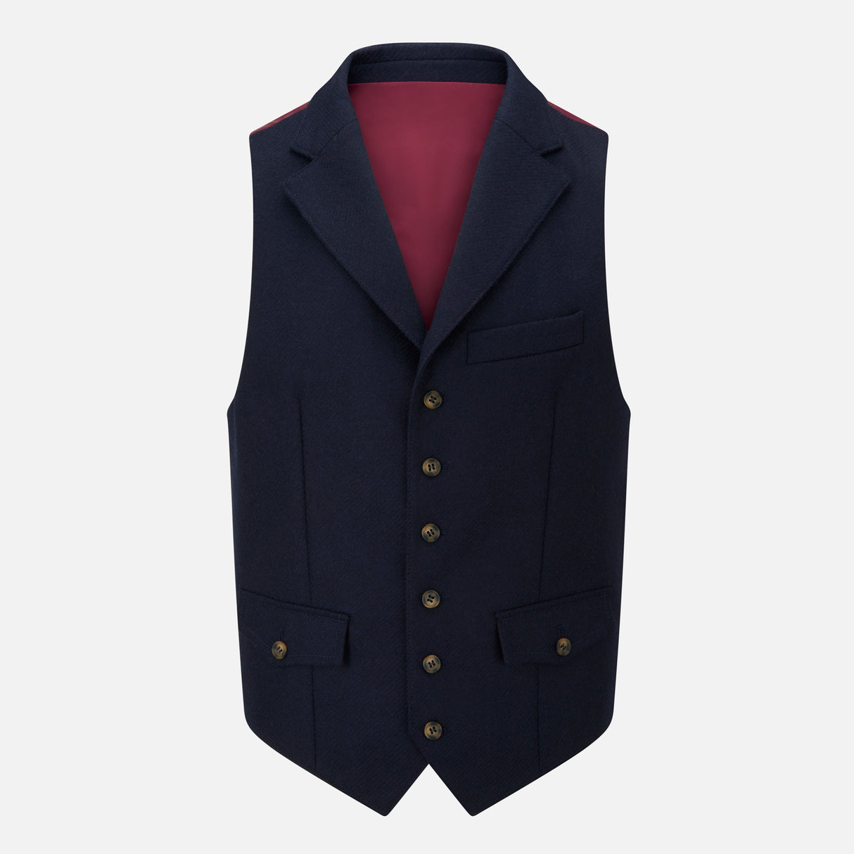 Navy Tweed Waistcoat - The Walham