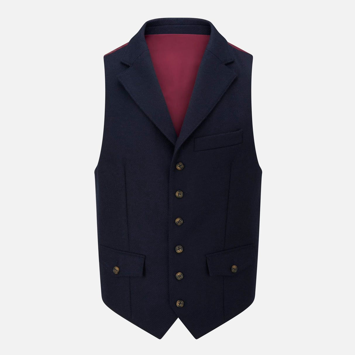 Navy Tweed Waistcoat - The Walham