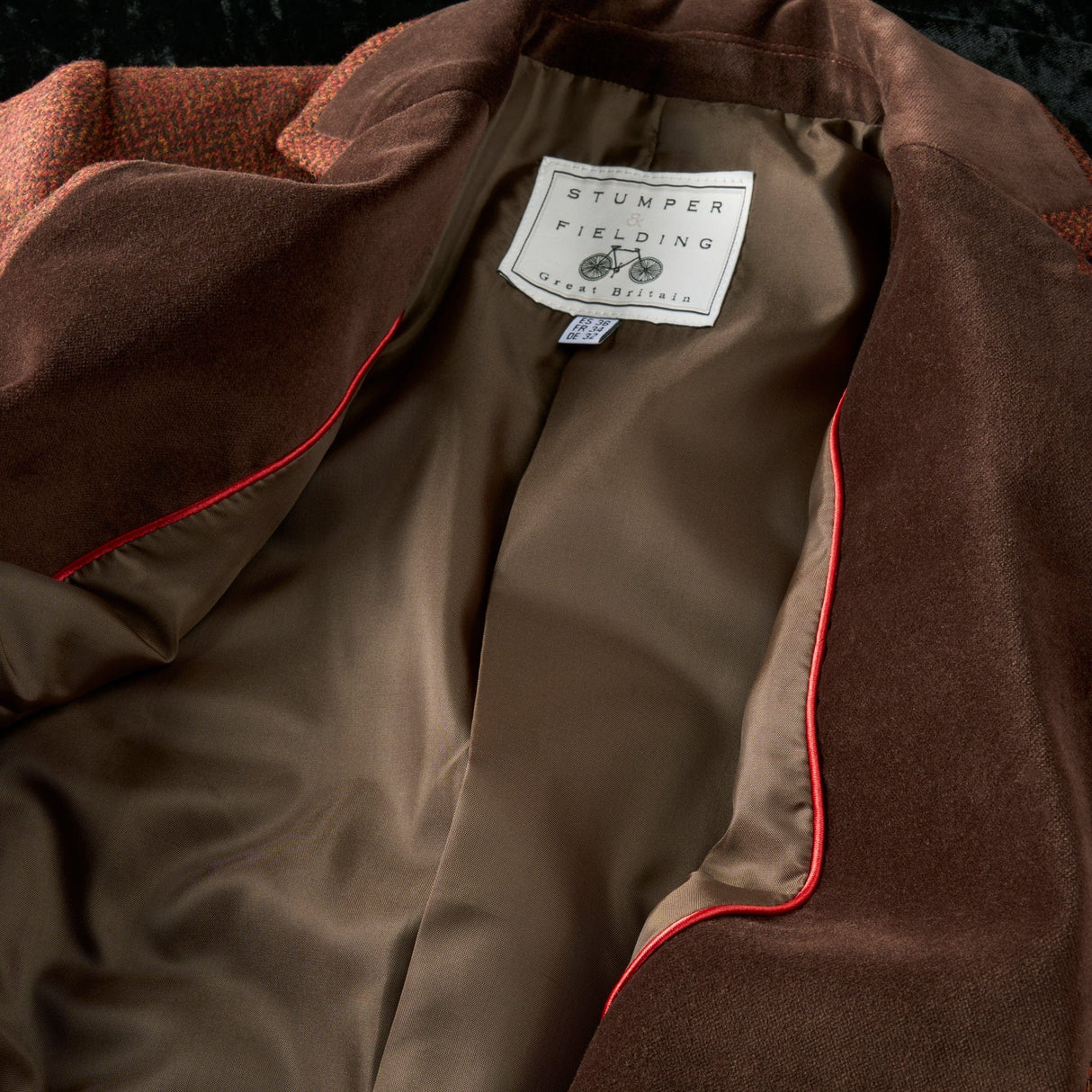 Elgin Herringbone Tweed Jacket - Mocha & Ember