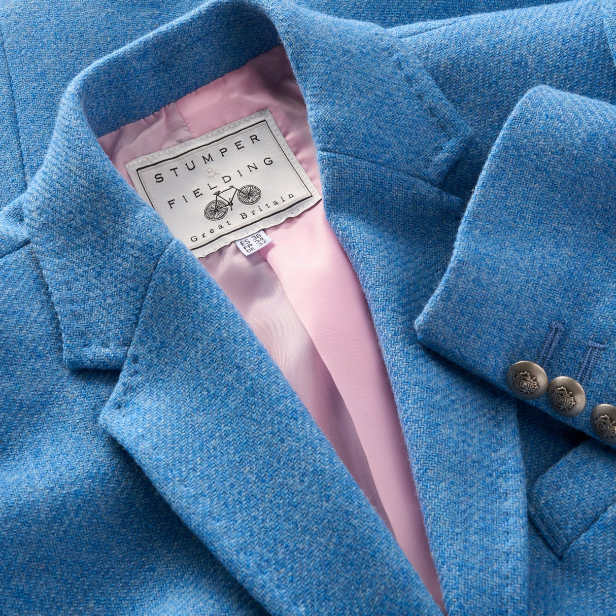 Chepstow Tweed Blazer - Sky Blue