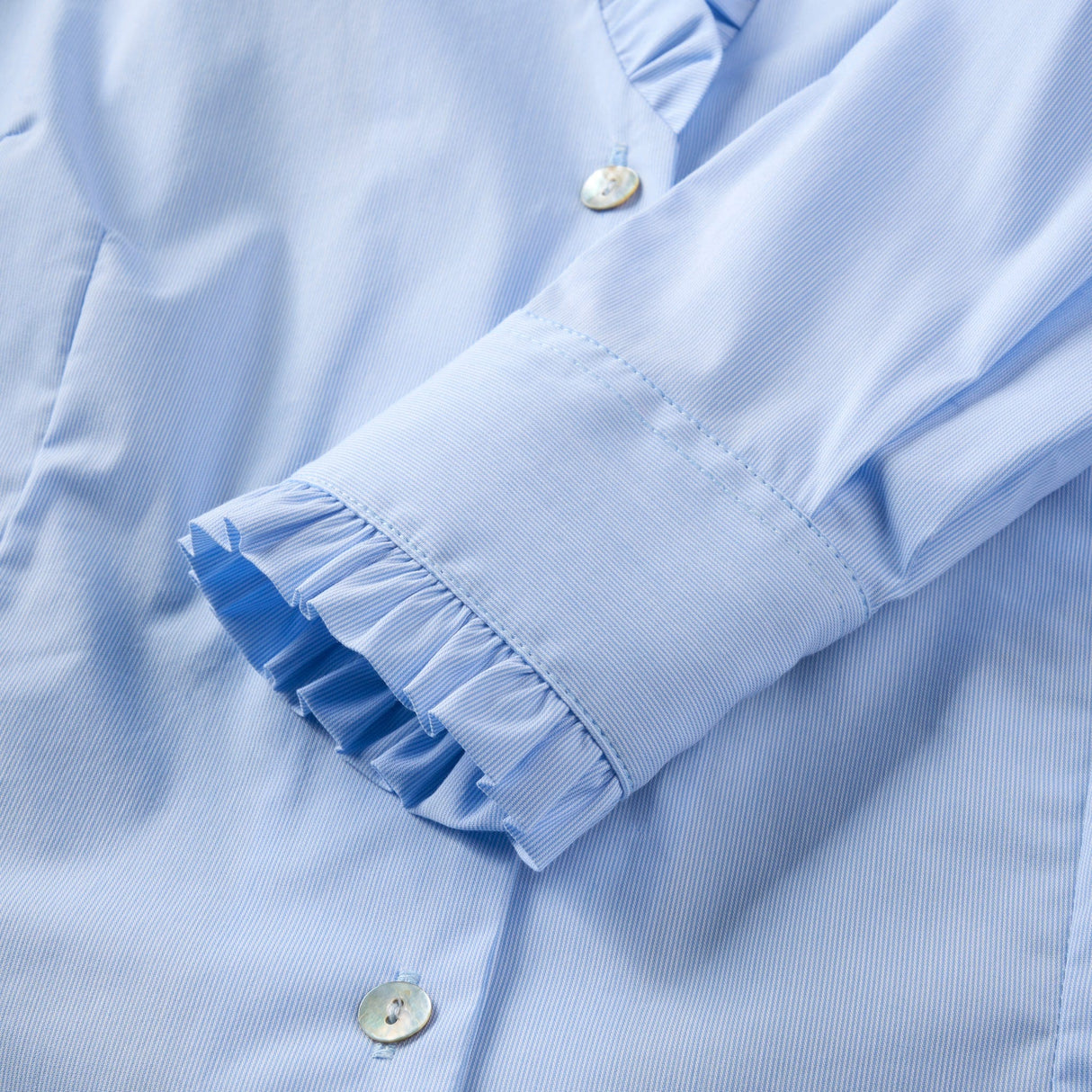 Lancaster Ruffle Shirt - Light Blue