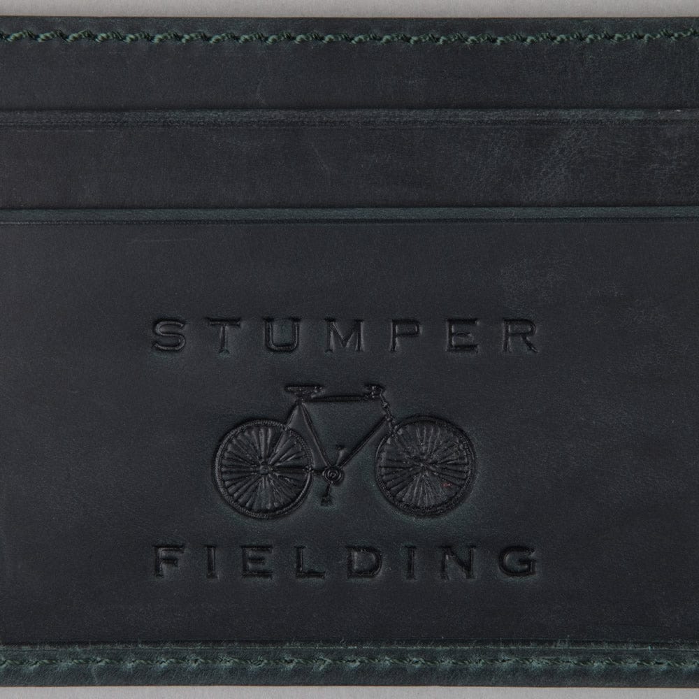 Stumper & Fielding Leather Card Holder - Buff Indigo