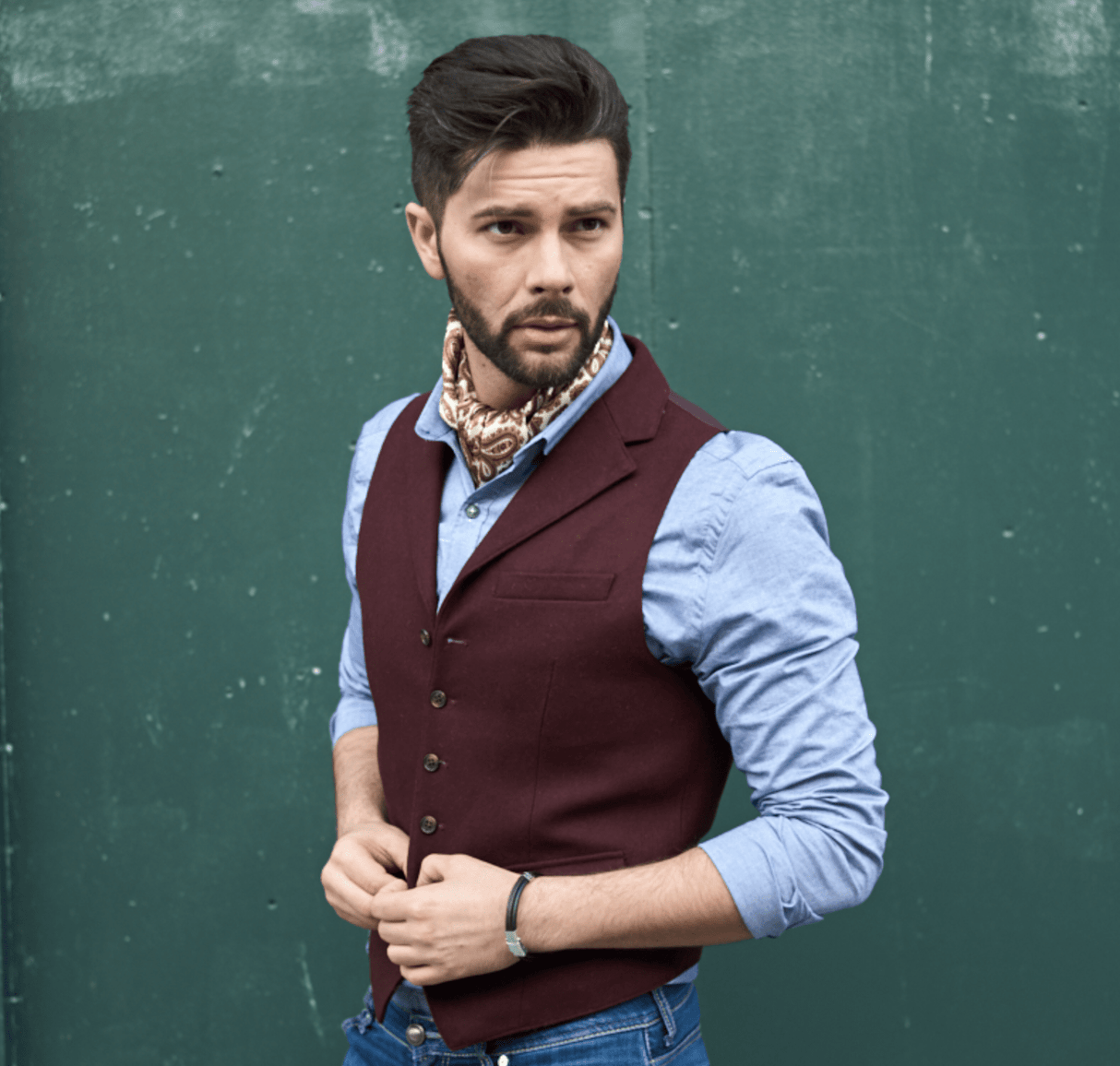 Claret Tweed Waistcoat - The Walham