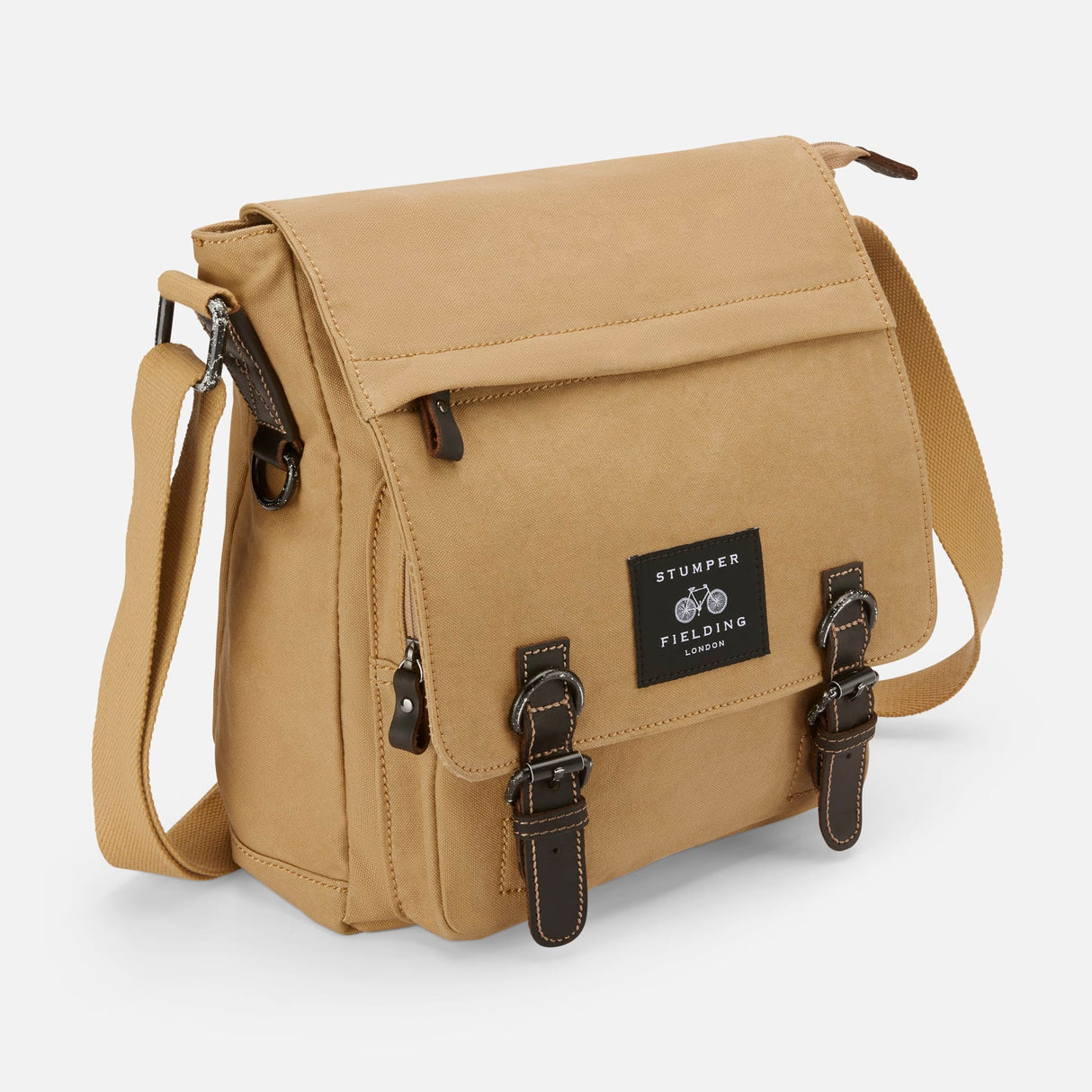 The Loxley Black Label in Sand – Messenger Bag in Stonewashed Canvas