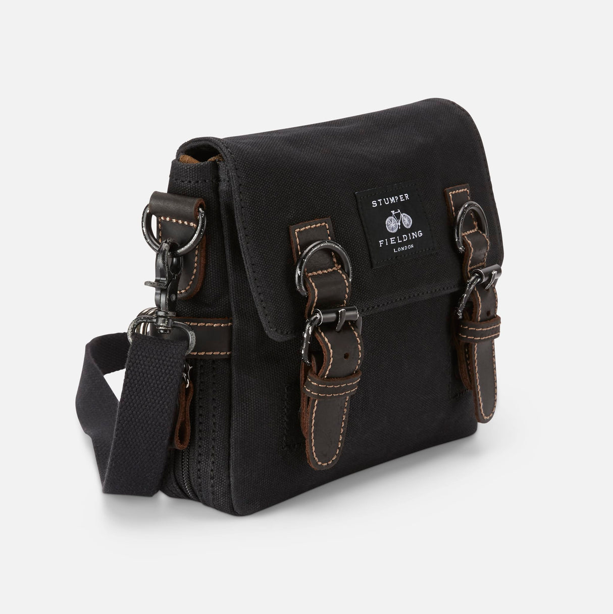 The Buckley Black Label in Black – Cross-Body Bag in Waxed Canvas