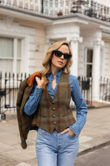 Melbury Sky & Toffee Waistcoat