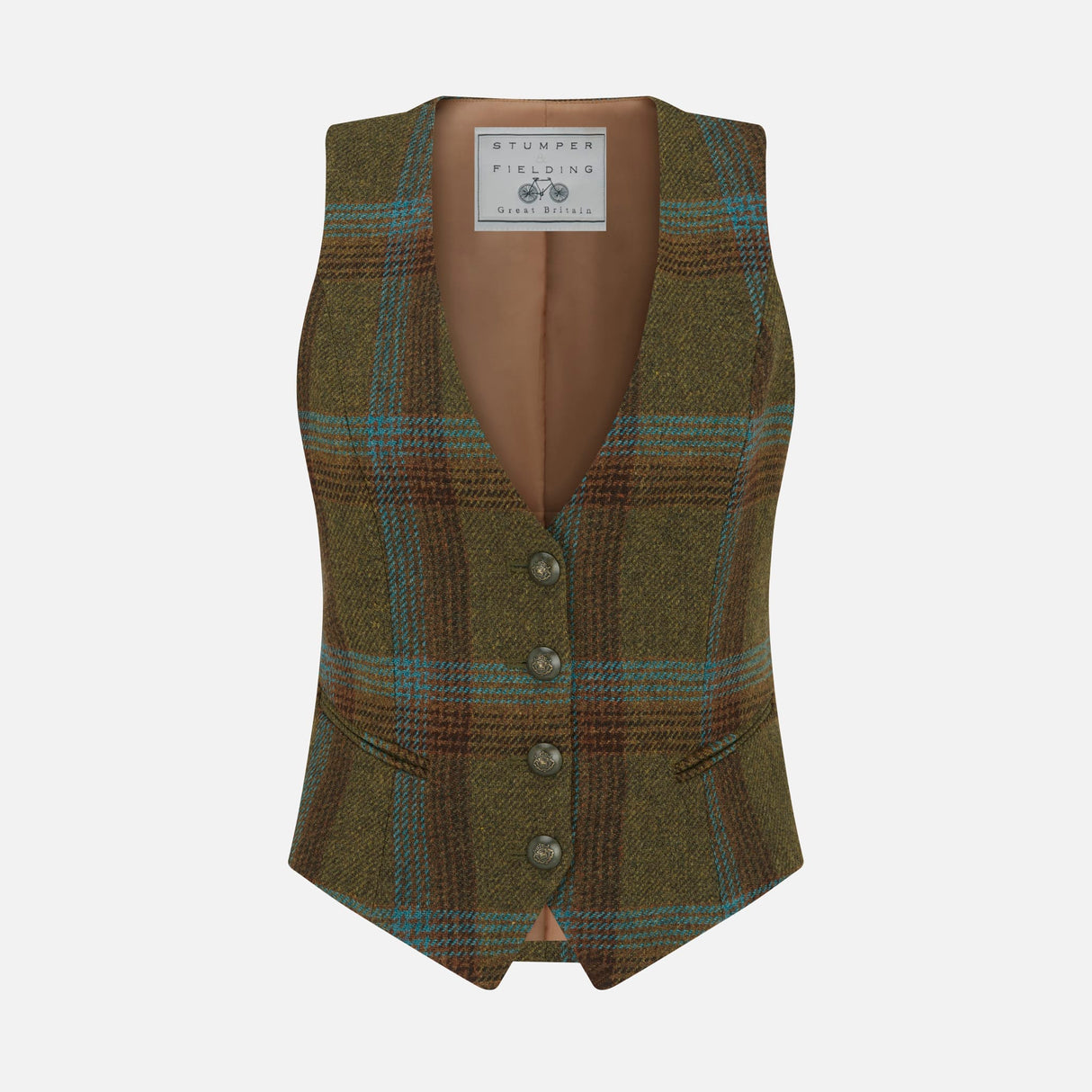 Melbury Sky & Toffee Waistcoat