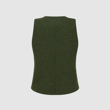 Melbury Sage & Claret Waistcoat