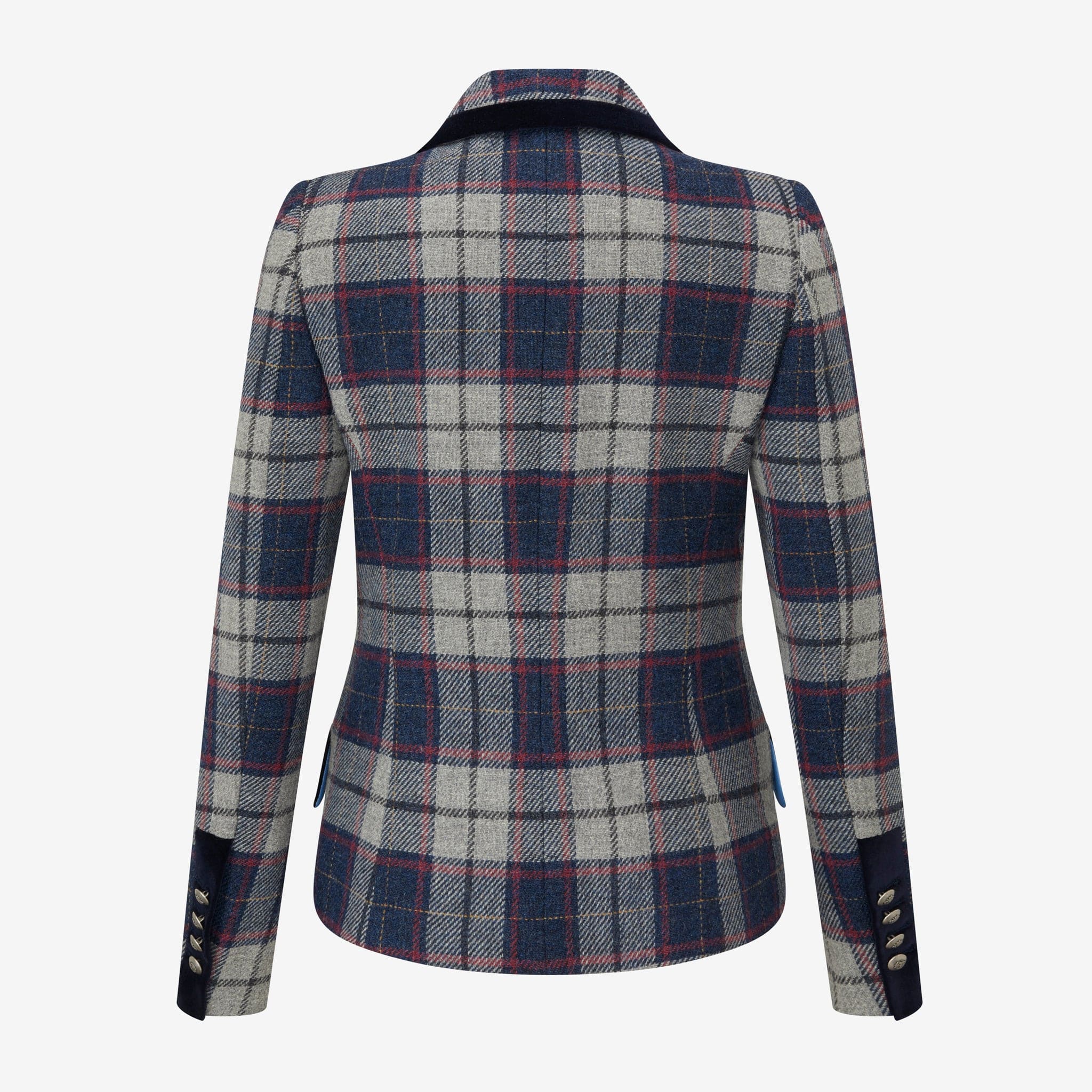 Aubrey Check Tweed Jacket - Dusky Blue and Pink – Stumper & Fielding