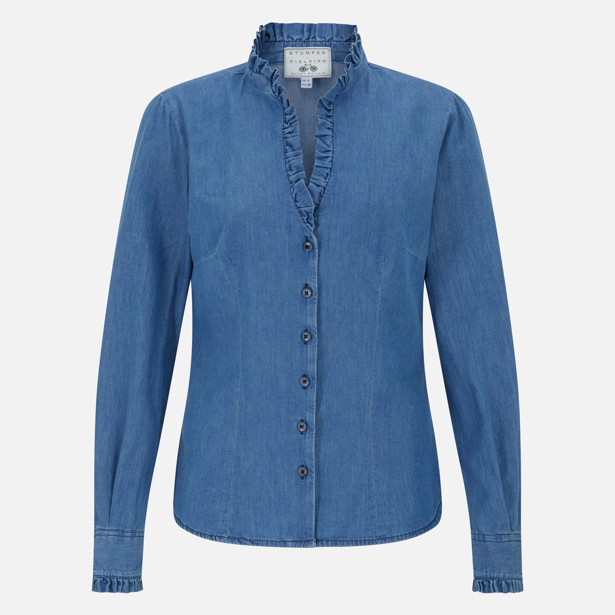 Lancaster Ruffle Shirt Denim