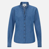 Lancaster Ruffle Shirt Denim