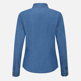 Lancaster Ruffle Shirt Denim