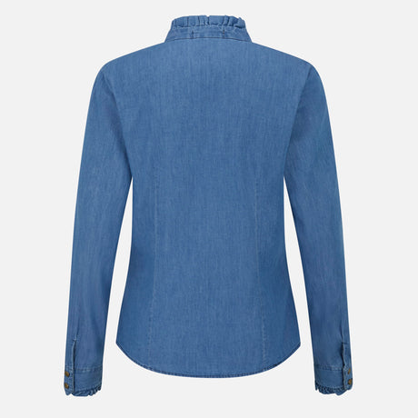 Lancaster Ruffle Shirt Denim