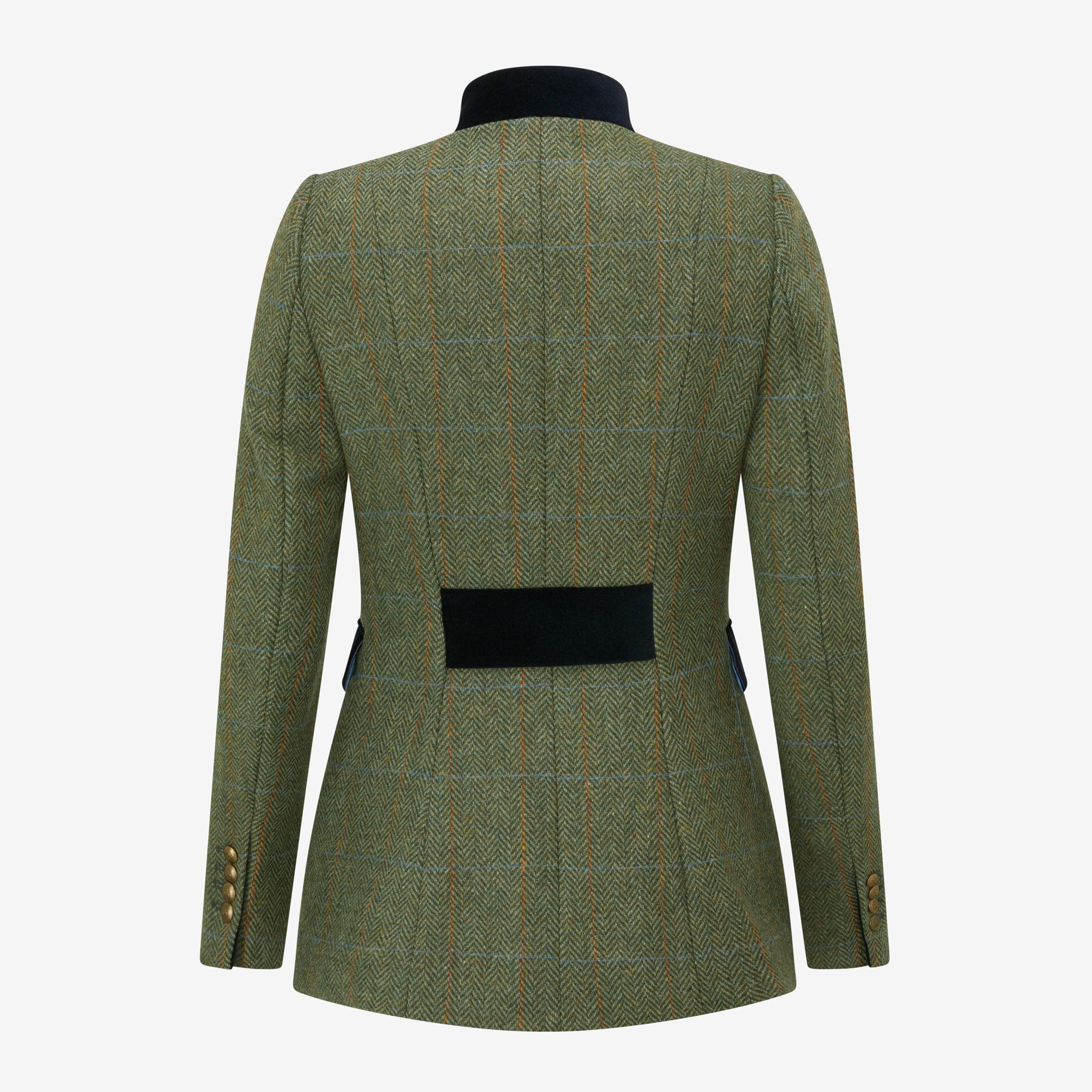 テーラードジャケット SOPHNET. BRITISH TWEED 3 BUTTON JACKET Callcott Herringbone Tweed Riding Jacket - Olive and Navy